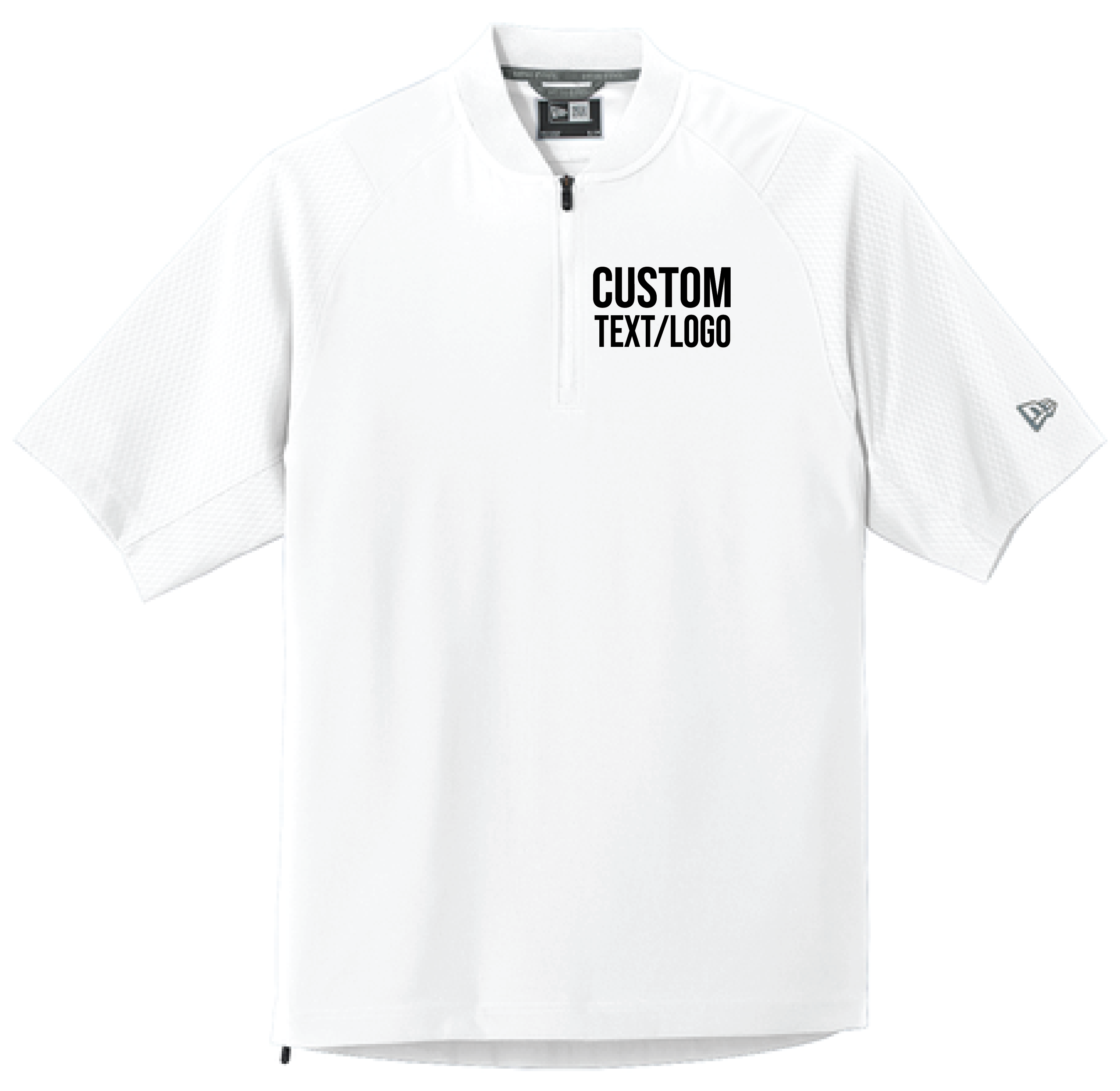Custom Men's New Era Cage Short Sleeve 1/4-Zip Jacket