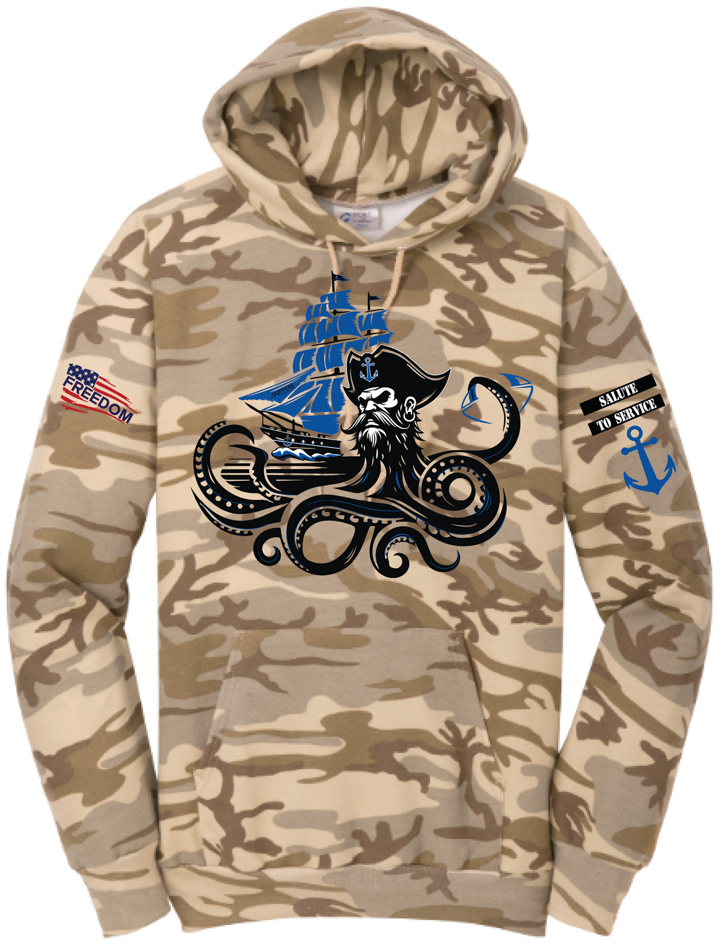 Salute To Service Football Men's Core Fleece Camo Hooded Sweatshirt