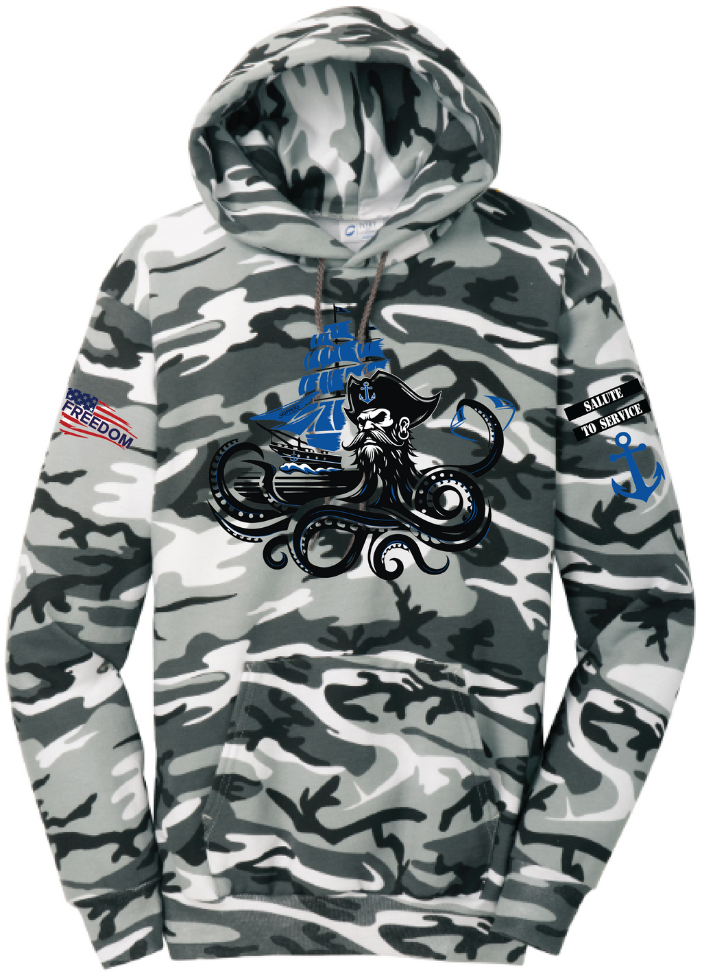 Salute To Service Football Men's Core Fleece Camo Hooded Sweatshirt