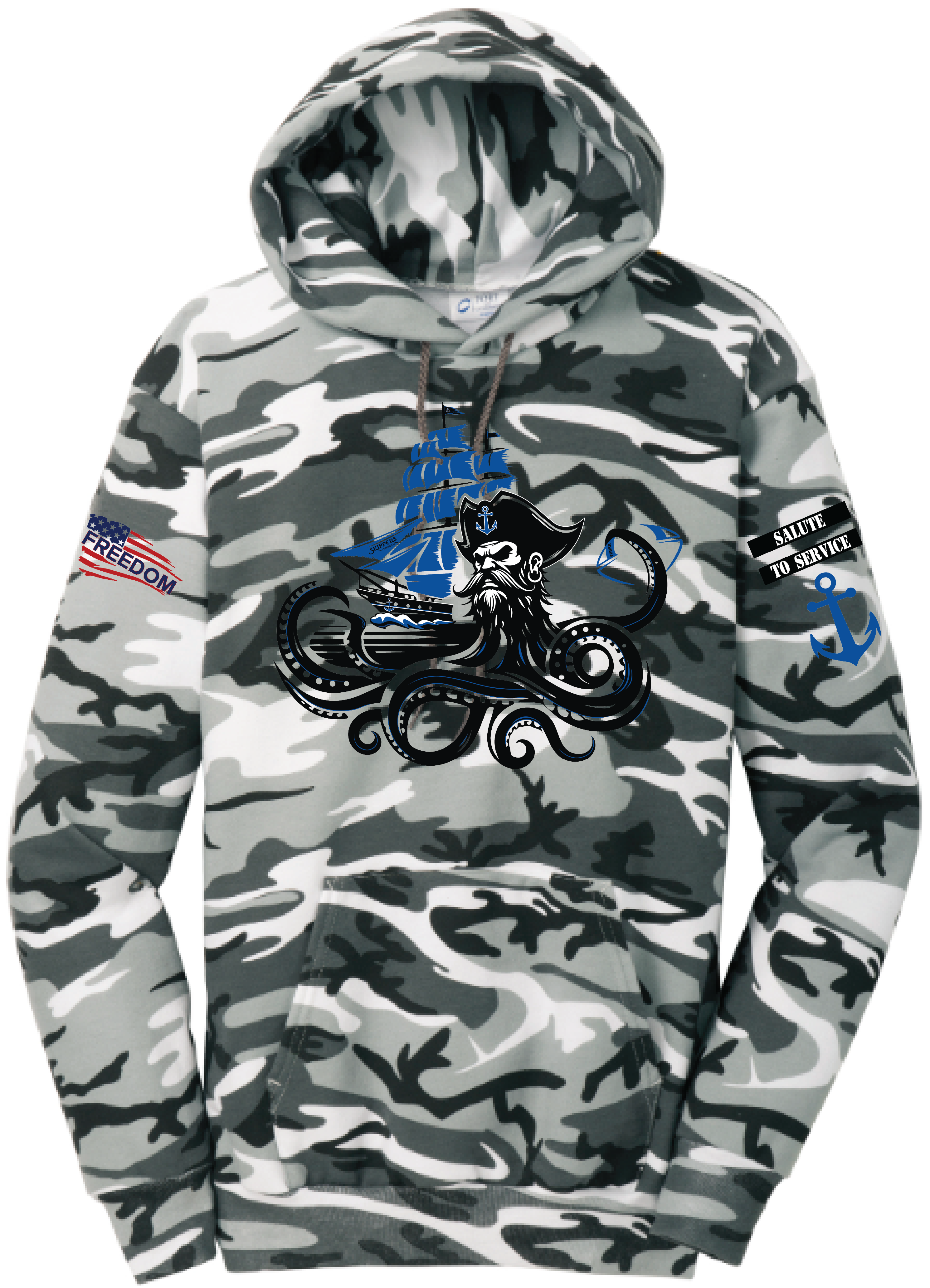 Salute To Service Football Men's Core Fleece Camo Hooded Sweatshirt