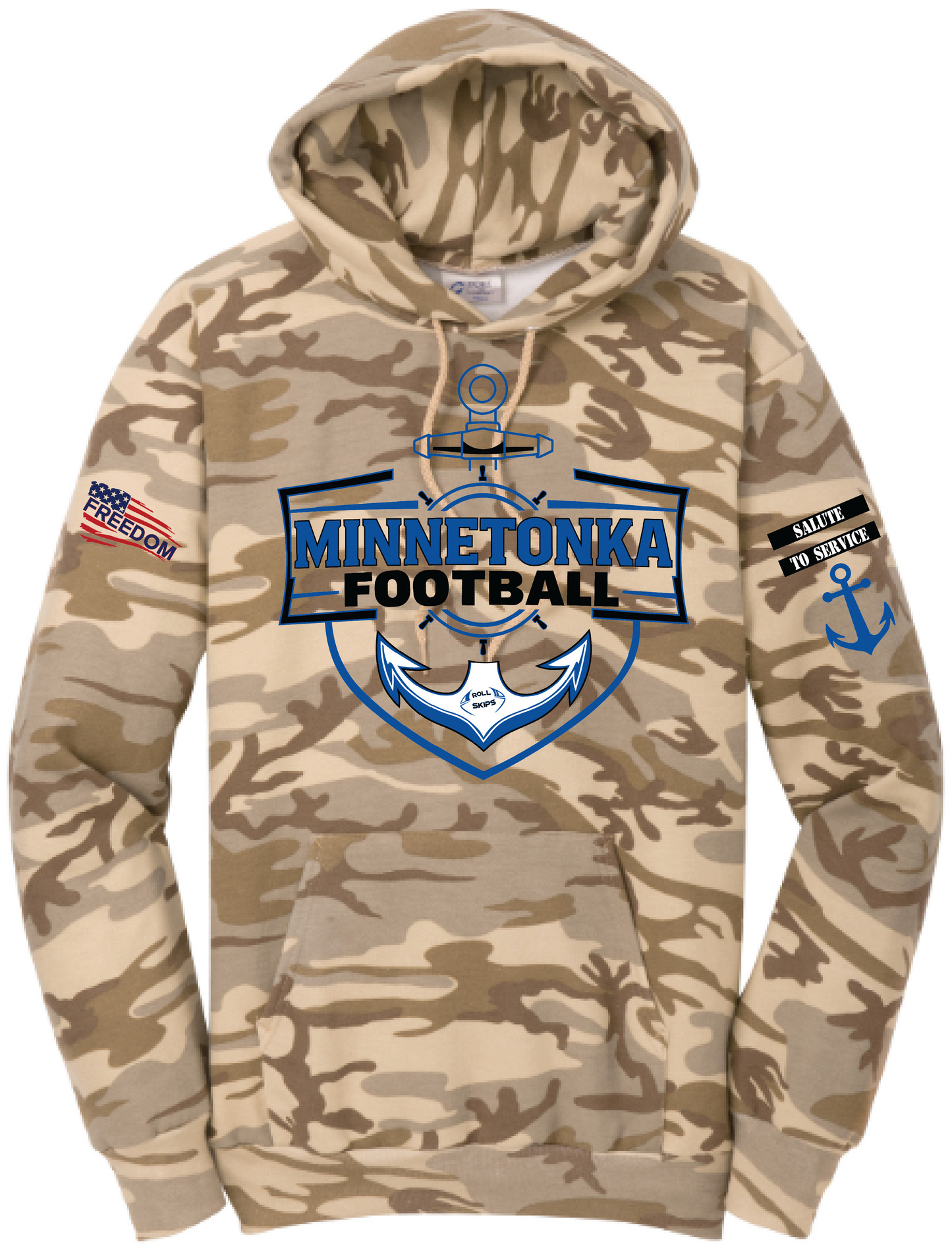 Salute To Service Football Men's Core Fleece Camo Hooded Sweatshirt