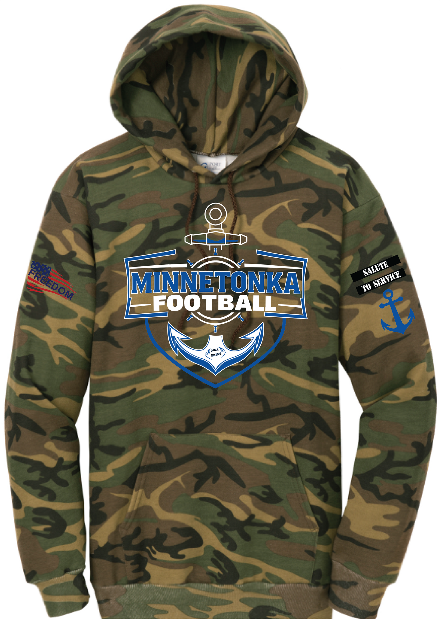 Salute To Service Football Men's Core Fleece Camo Hooded Sweatshirt