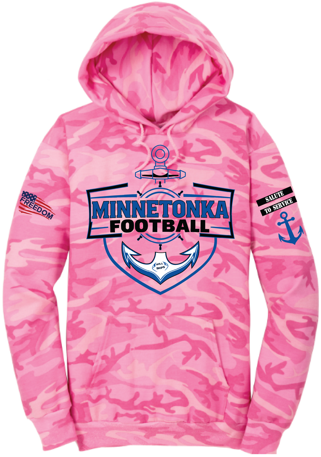 Salute To Service Football Men's Core Fleece Camo Hooded Sweatshirt
