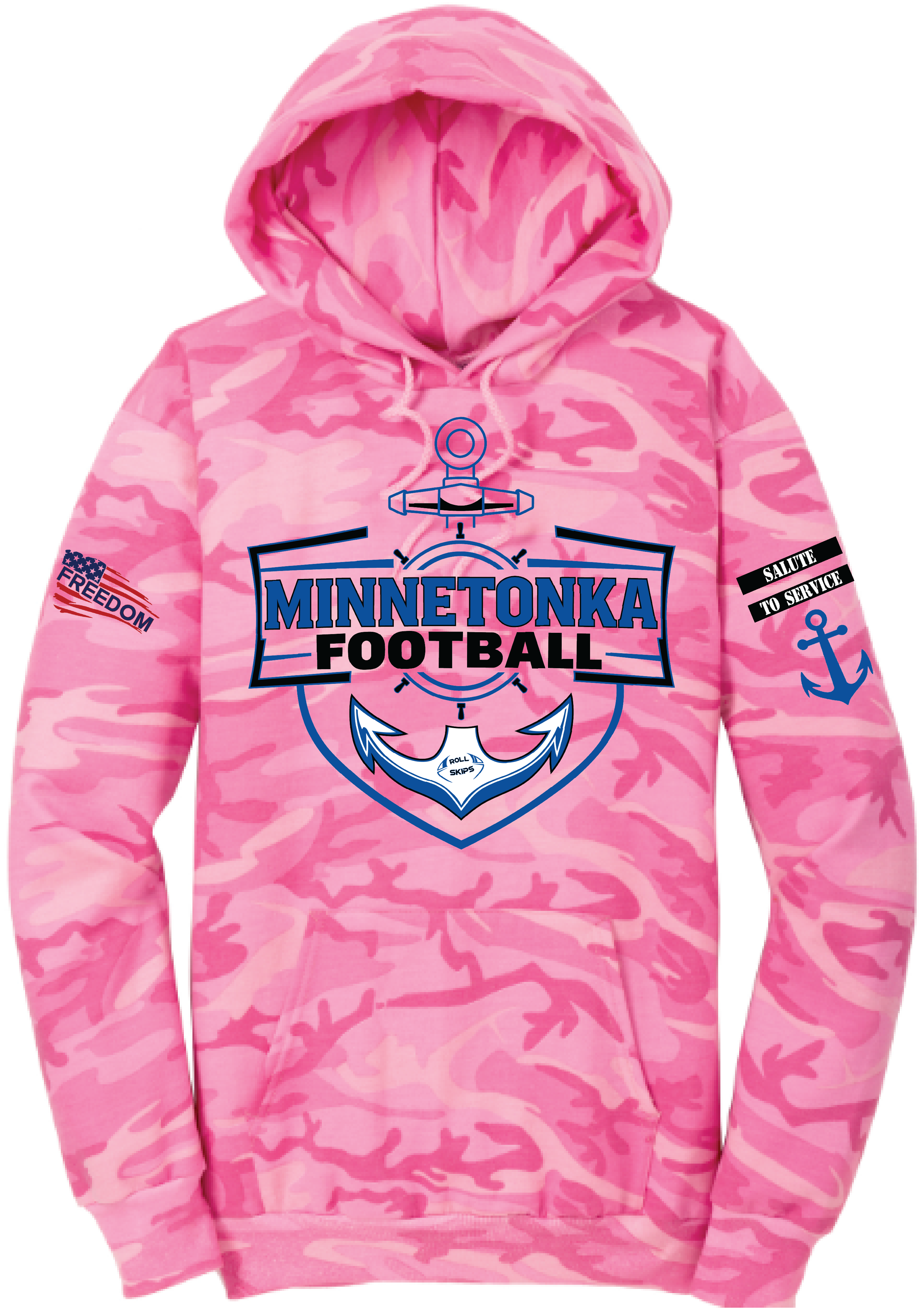 Salute To Service Football Men's Core Fleece Camo Hooded Sweatshirt