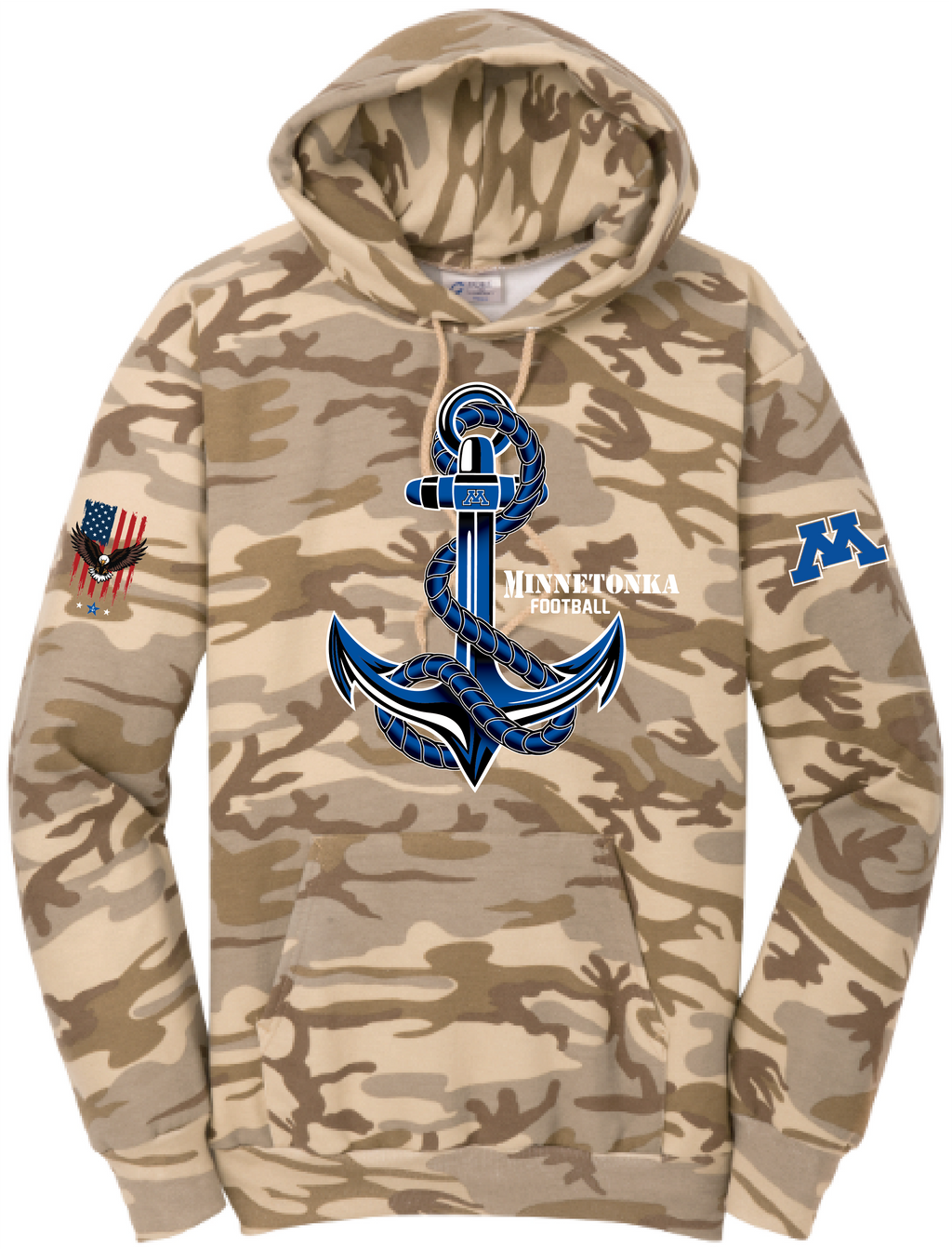 Men's TFA Honor The Brave Core Fleece Camo Pullover Hooded Sweatshirt