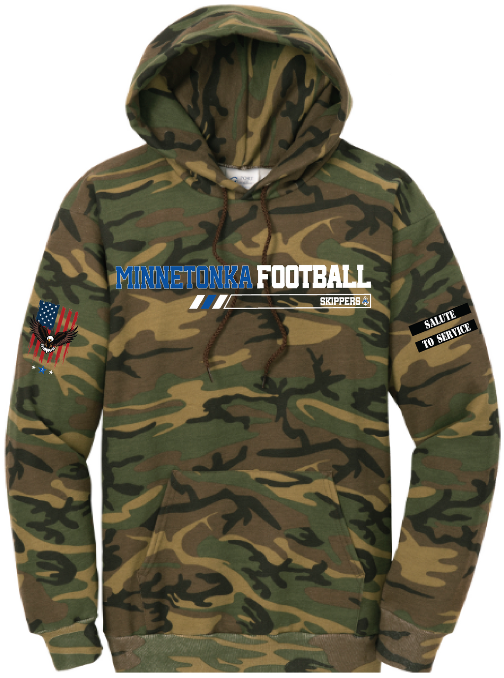 Men's TFA Salute To Service Core Fleece Camo Pullover Hooded Sweatshirt