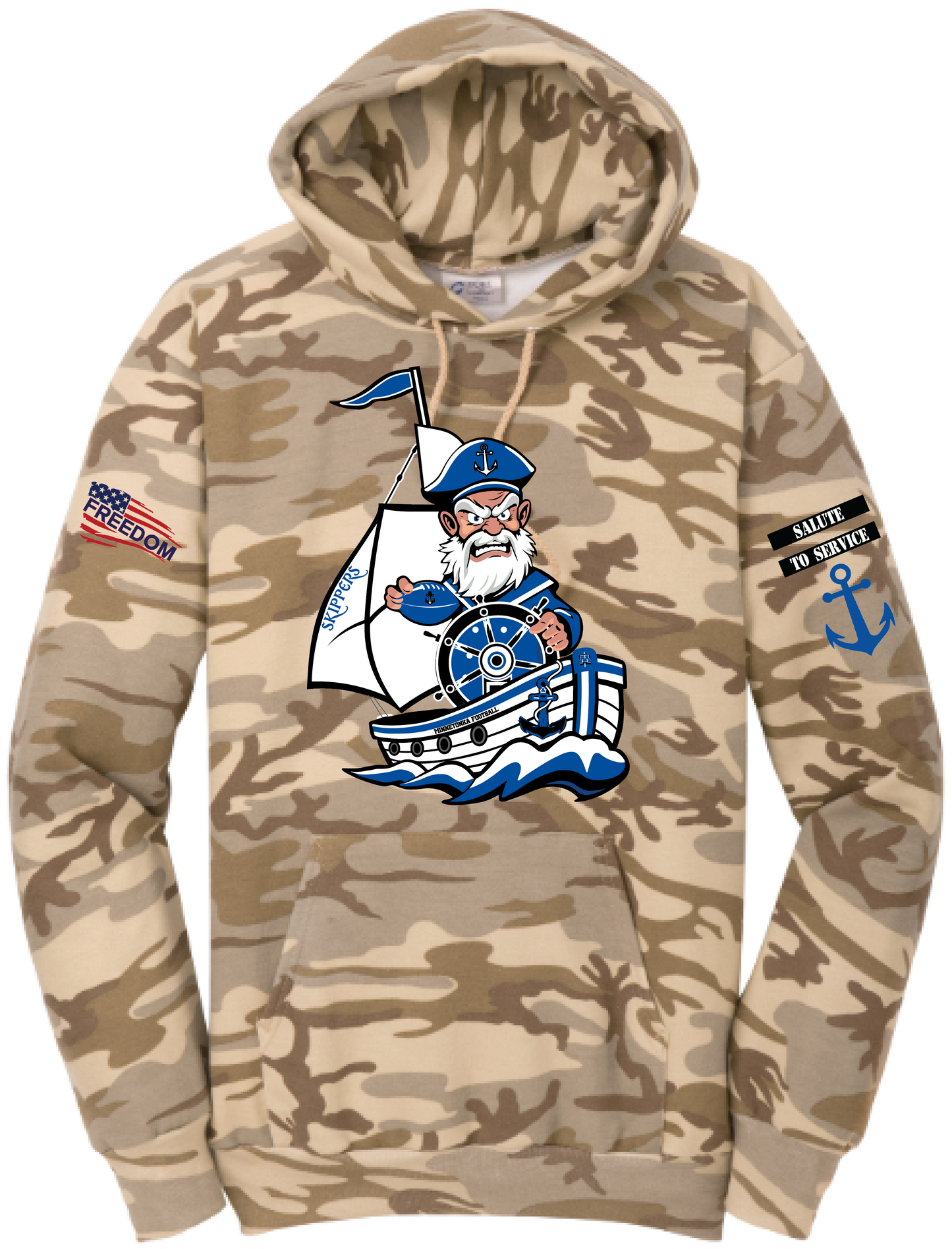 Salute To Service Football Men's Core Fleece Camo Hooded Sweatshirt
