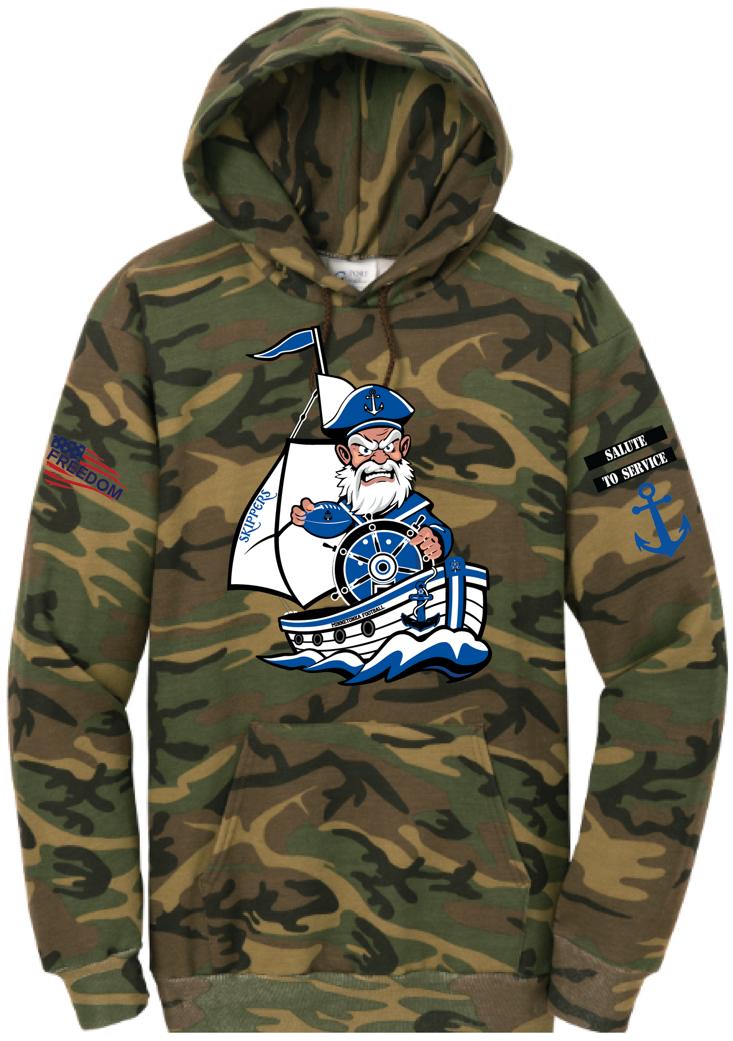 Salute To Service Football Men's Core Fleece Camo Hooded Sweatshirt