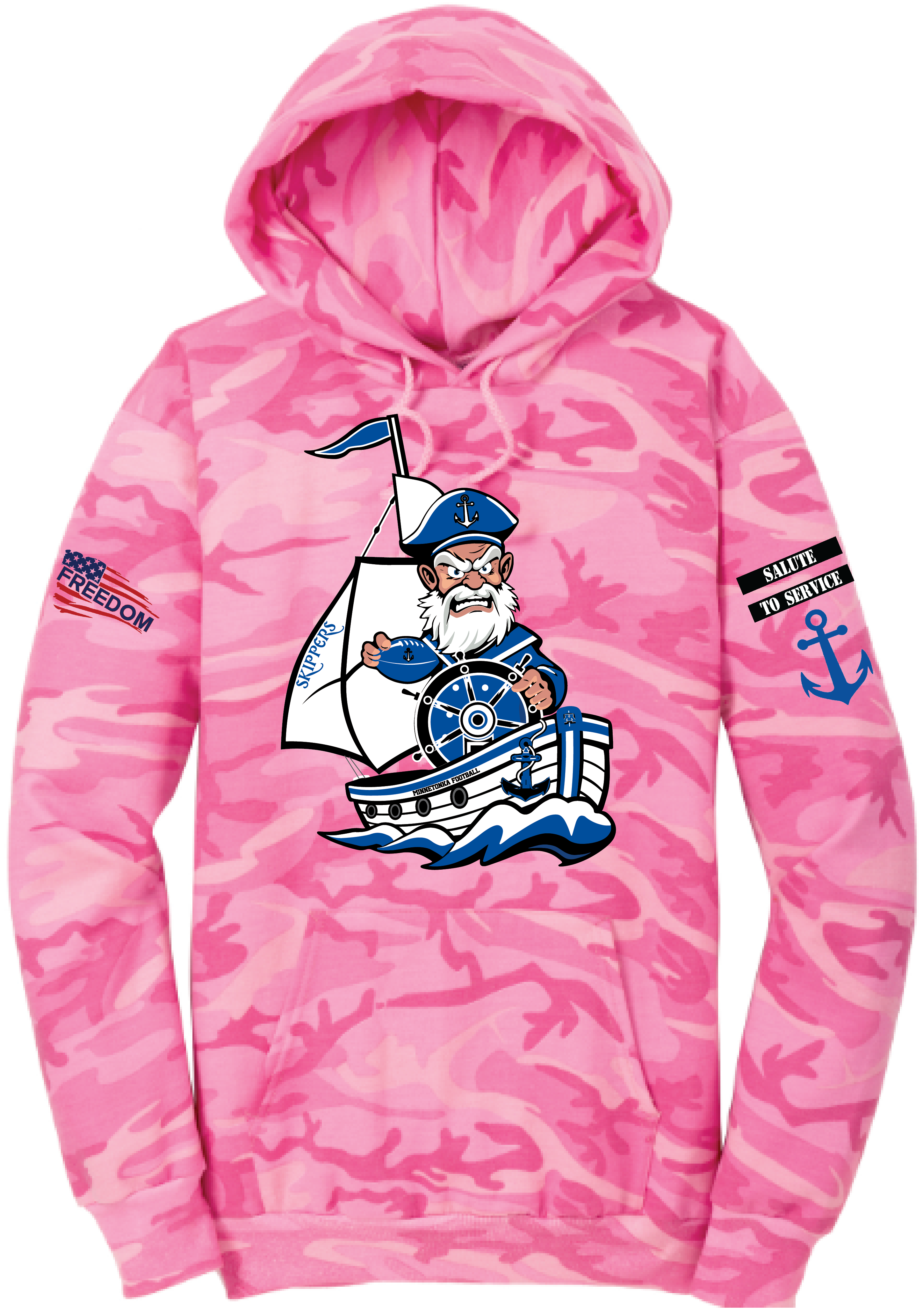 Salute To Service Football Women's Core Fleece Camo Hooded Sweatshirt