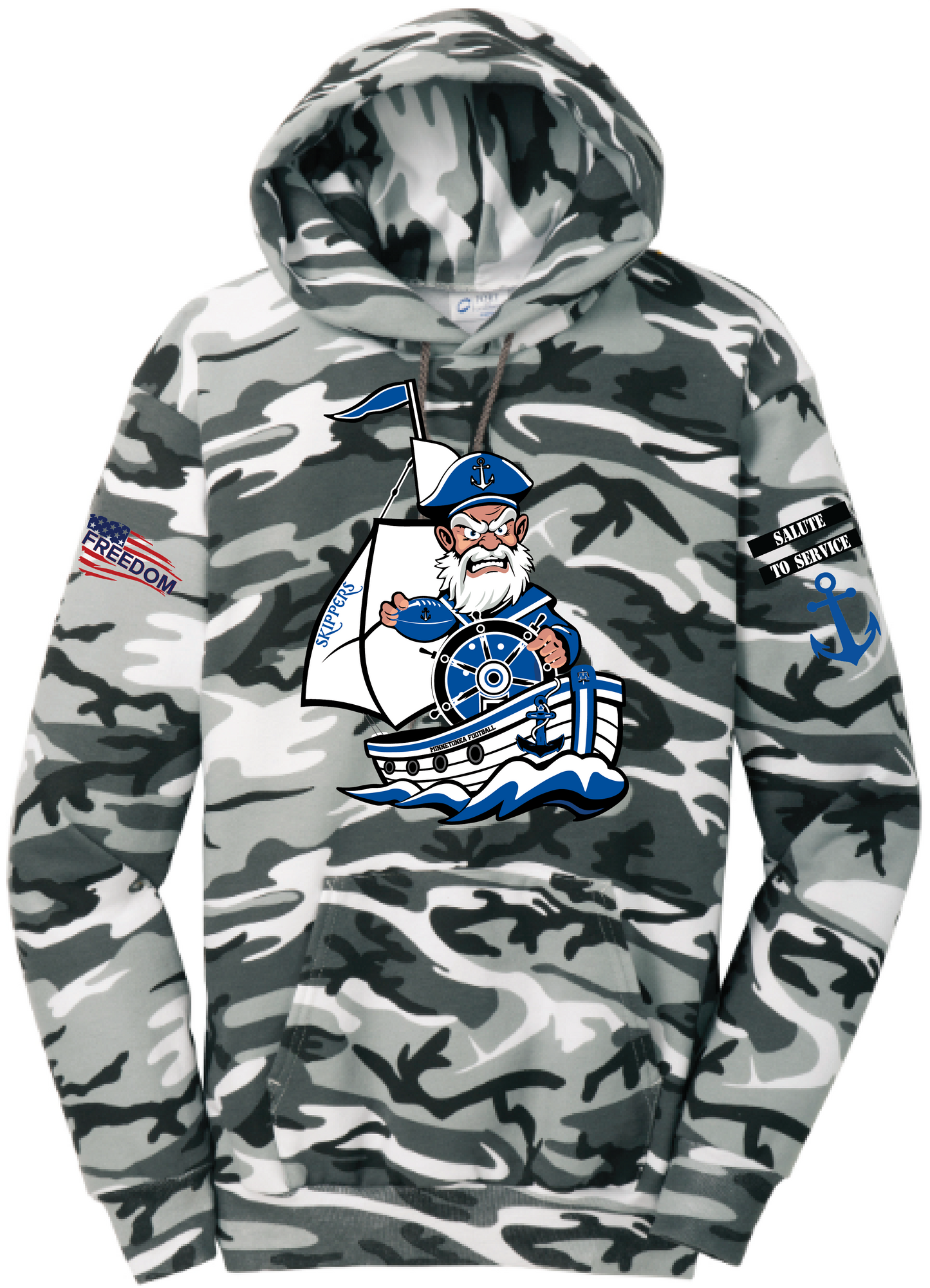 Salute To Service Football Men's Core Fleece Camo Hooded Sweatshirt