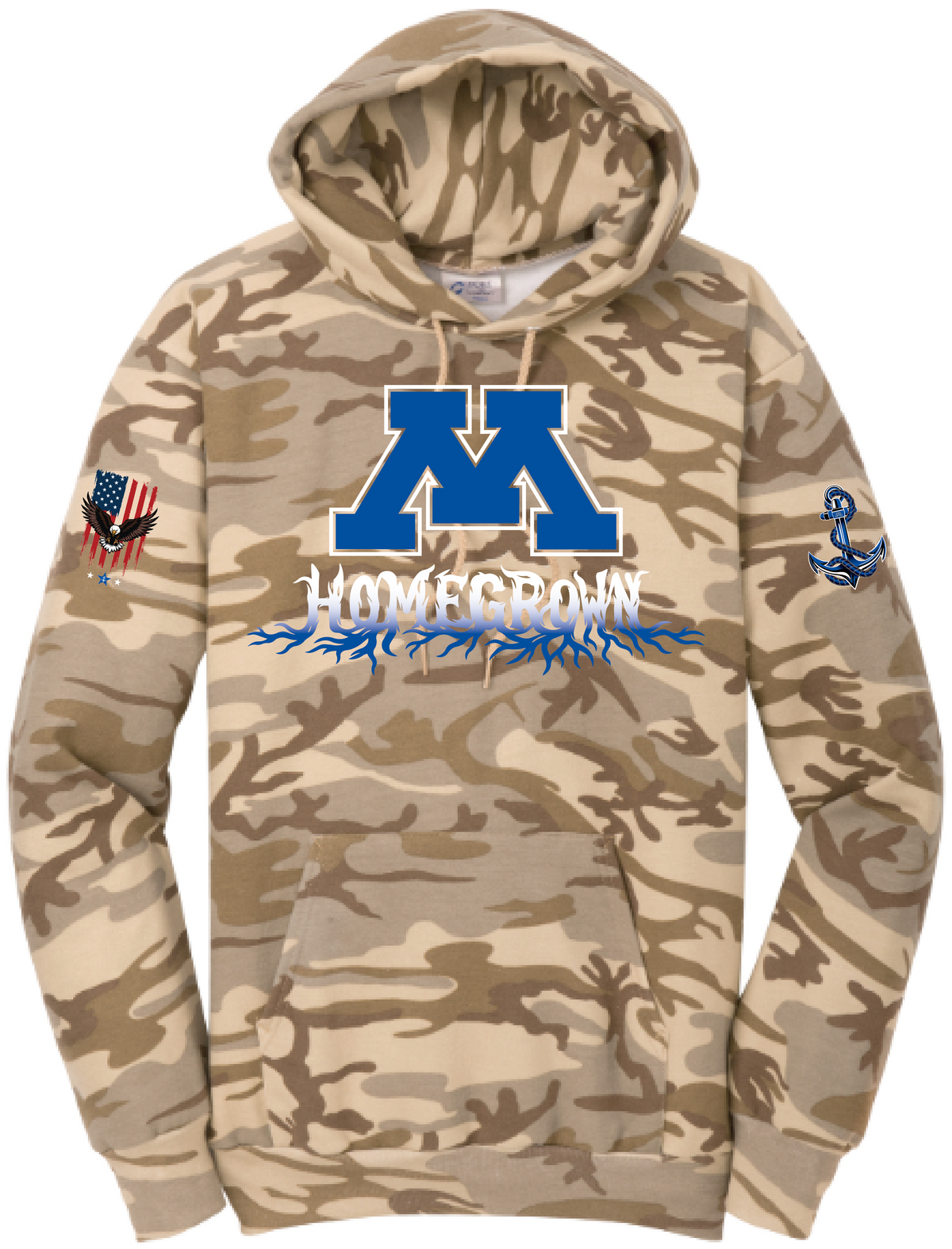 Men's TFA Honor The Brave Core Fleece Camo Pullover Hooded Sweatshirt
