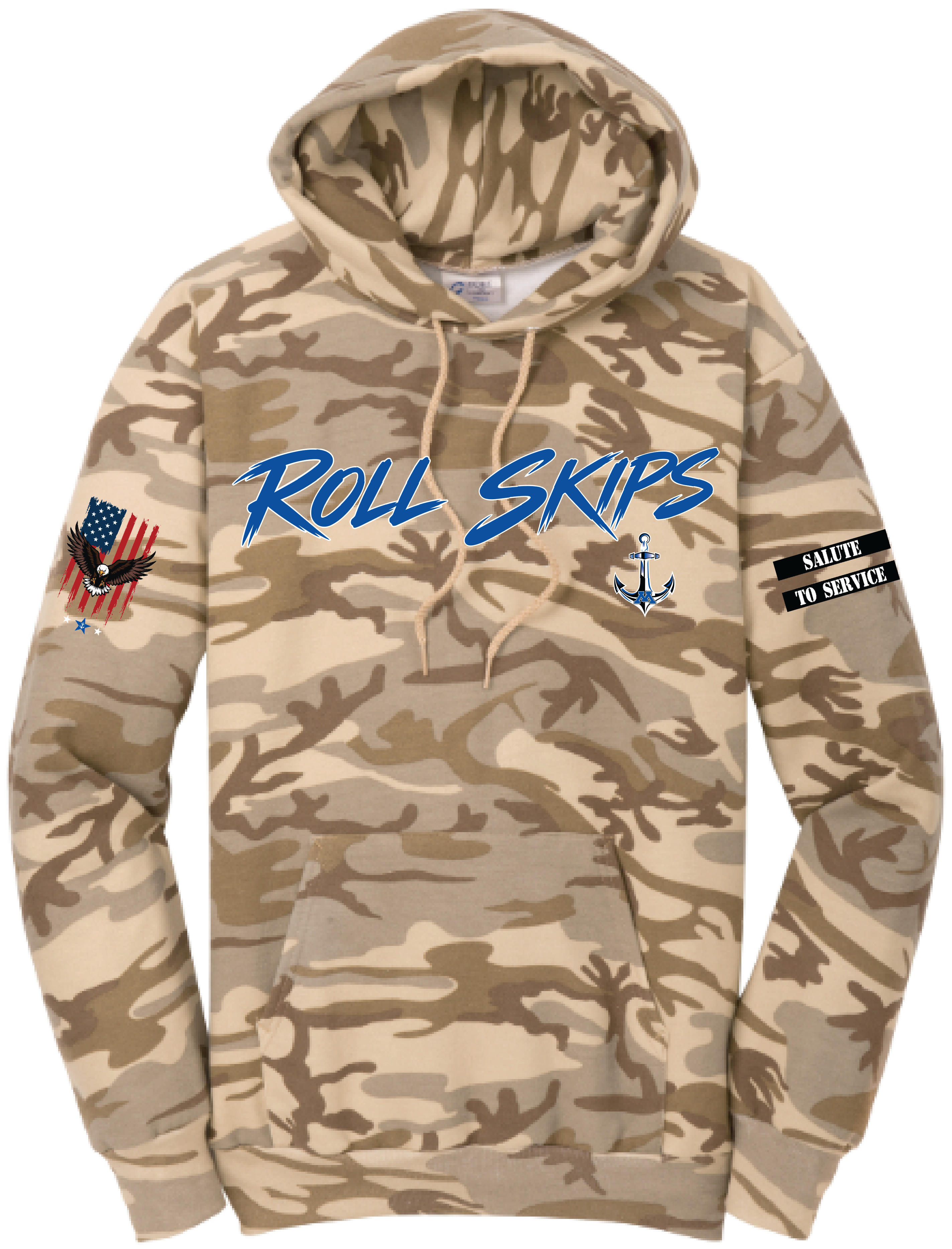 Men's TFA Salute To Service Core Fleece Camo Pullover Hooded Sweatshirt