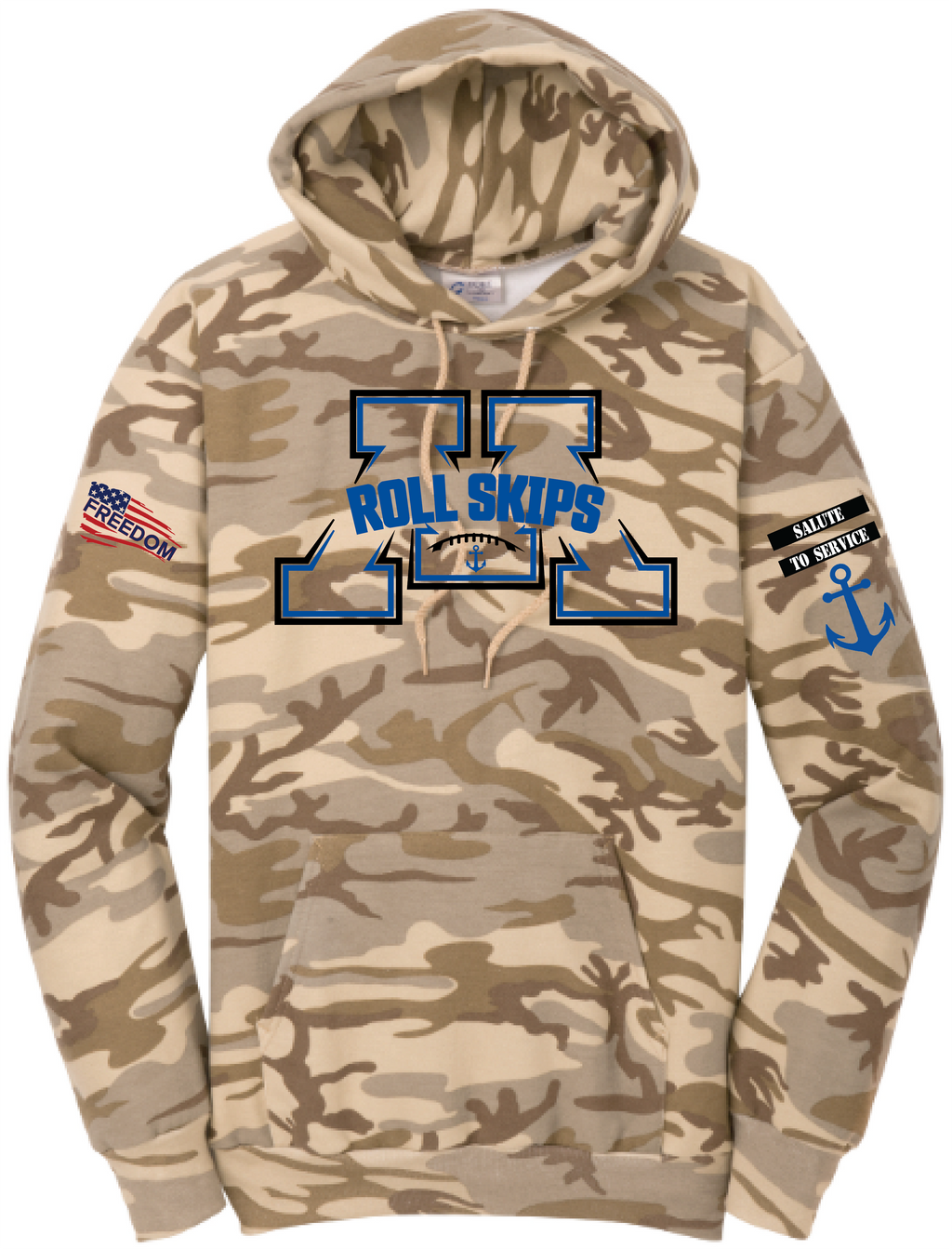Salute To Service Football Men's Core Fleece Camo Hooded Sweatshirt