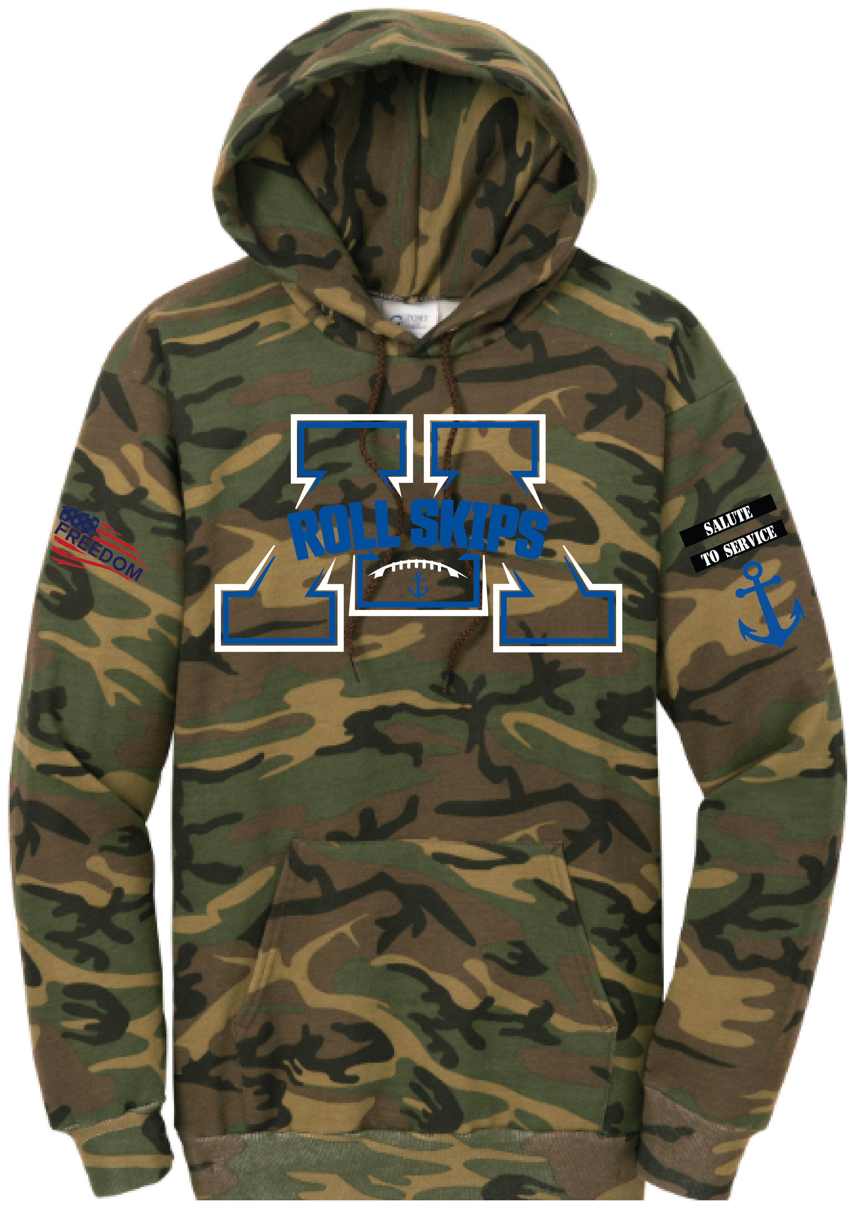 Salute To Service Football Men's Core Fleece Camo Hooded Sweatshirt
