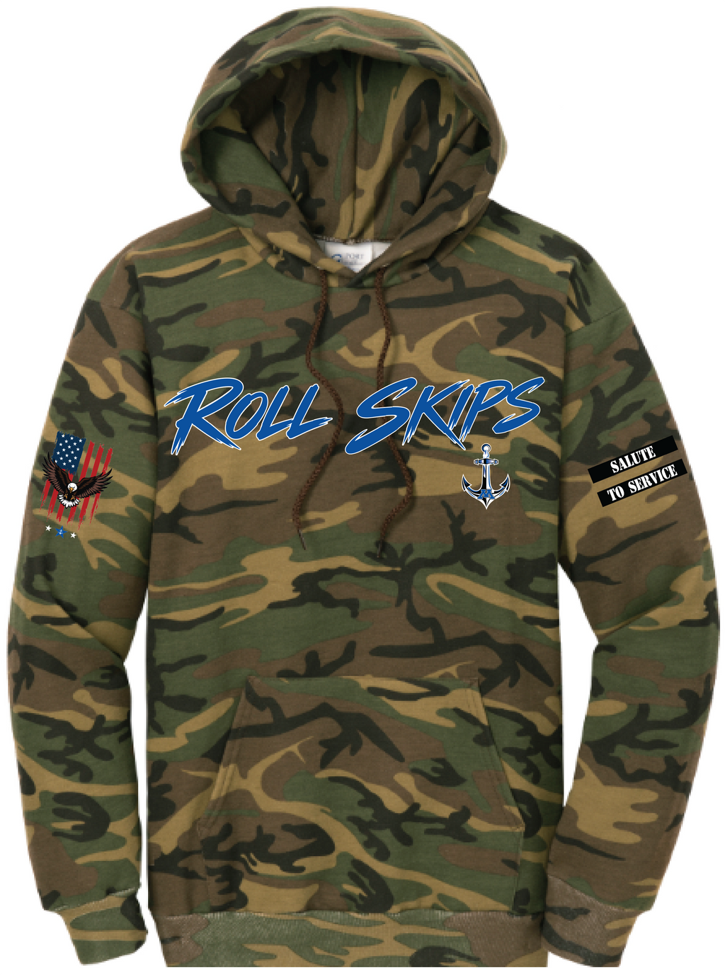Men's TFA Salute To Service Core Fleece Camo Pullover Hooded Sweatshirt