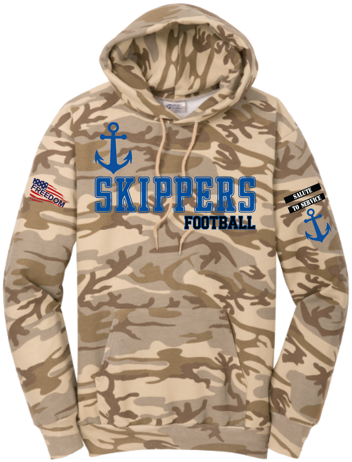 Salute To Service Football Men's Core Fleece Camo Hooded Sweatshirt