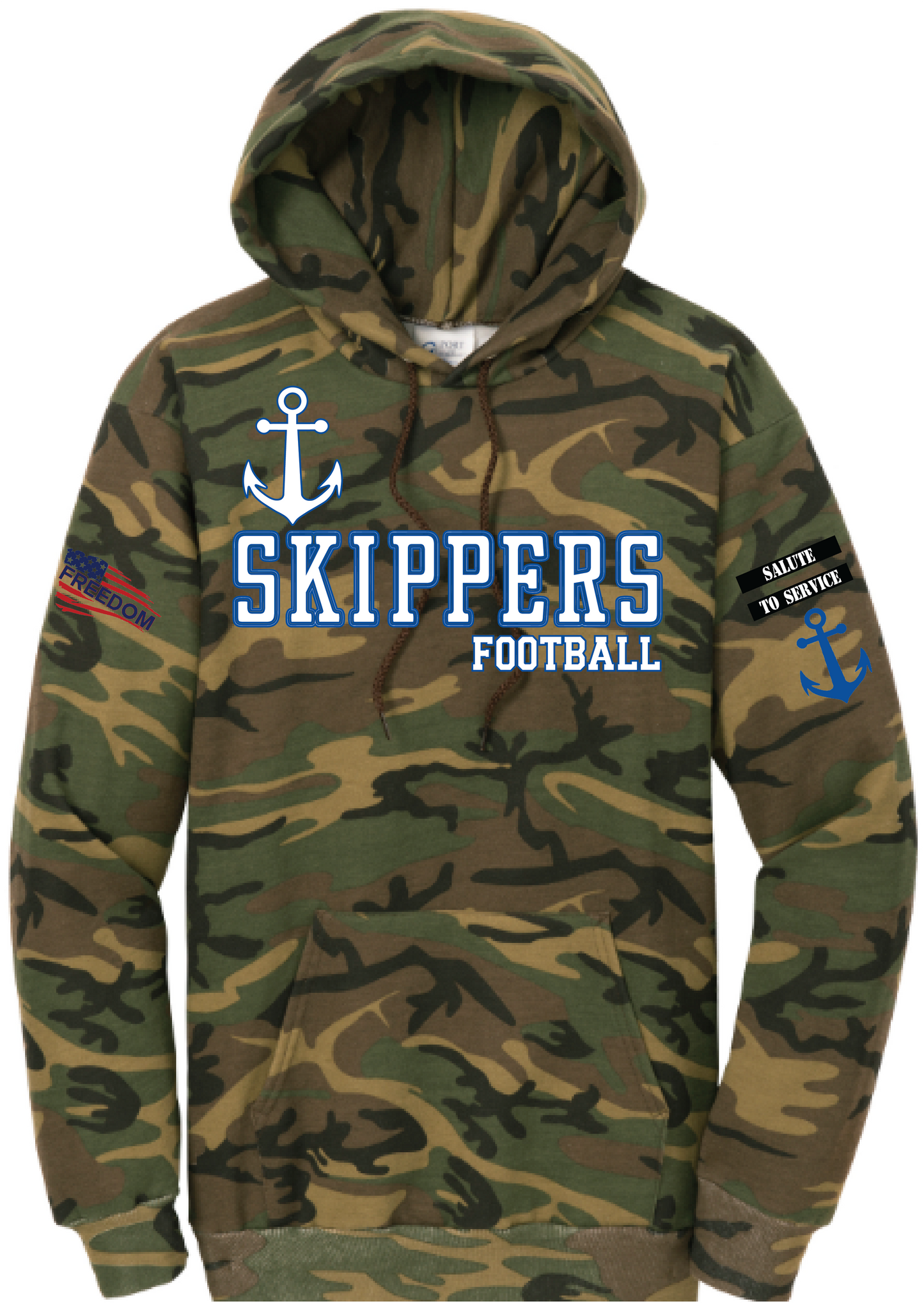 Salute To Service Football Men's Core Fleece Camo Hooded Sweatshirt