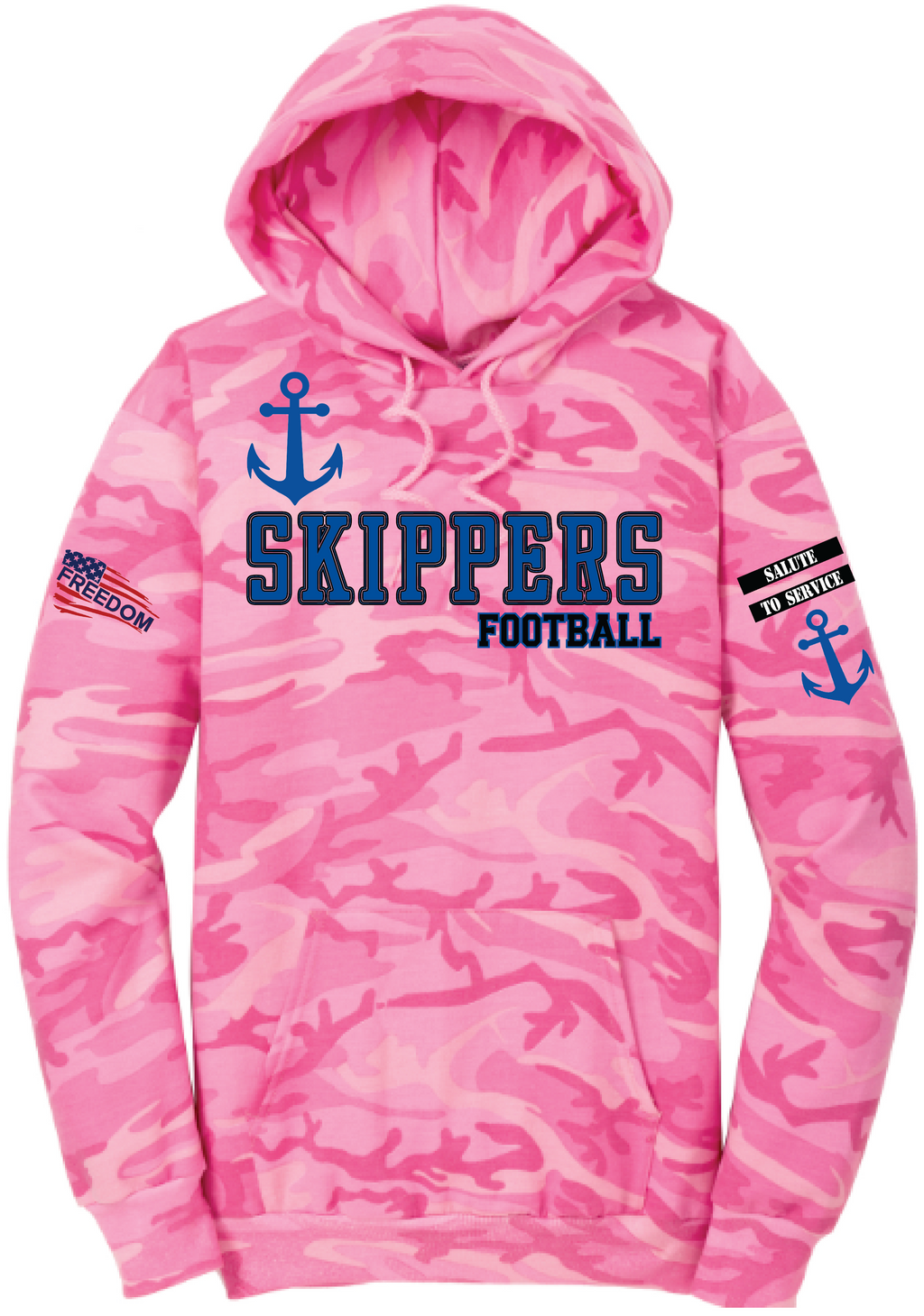 Salute To Service Football Men's Core Fleece Camo Hooded Sweatshirt