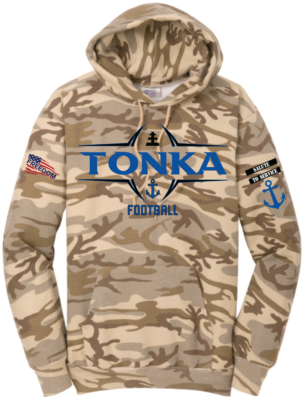 Salute To Service Football Men's Core Fleece Camo Hooded Sweatshirt