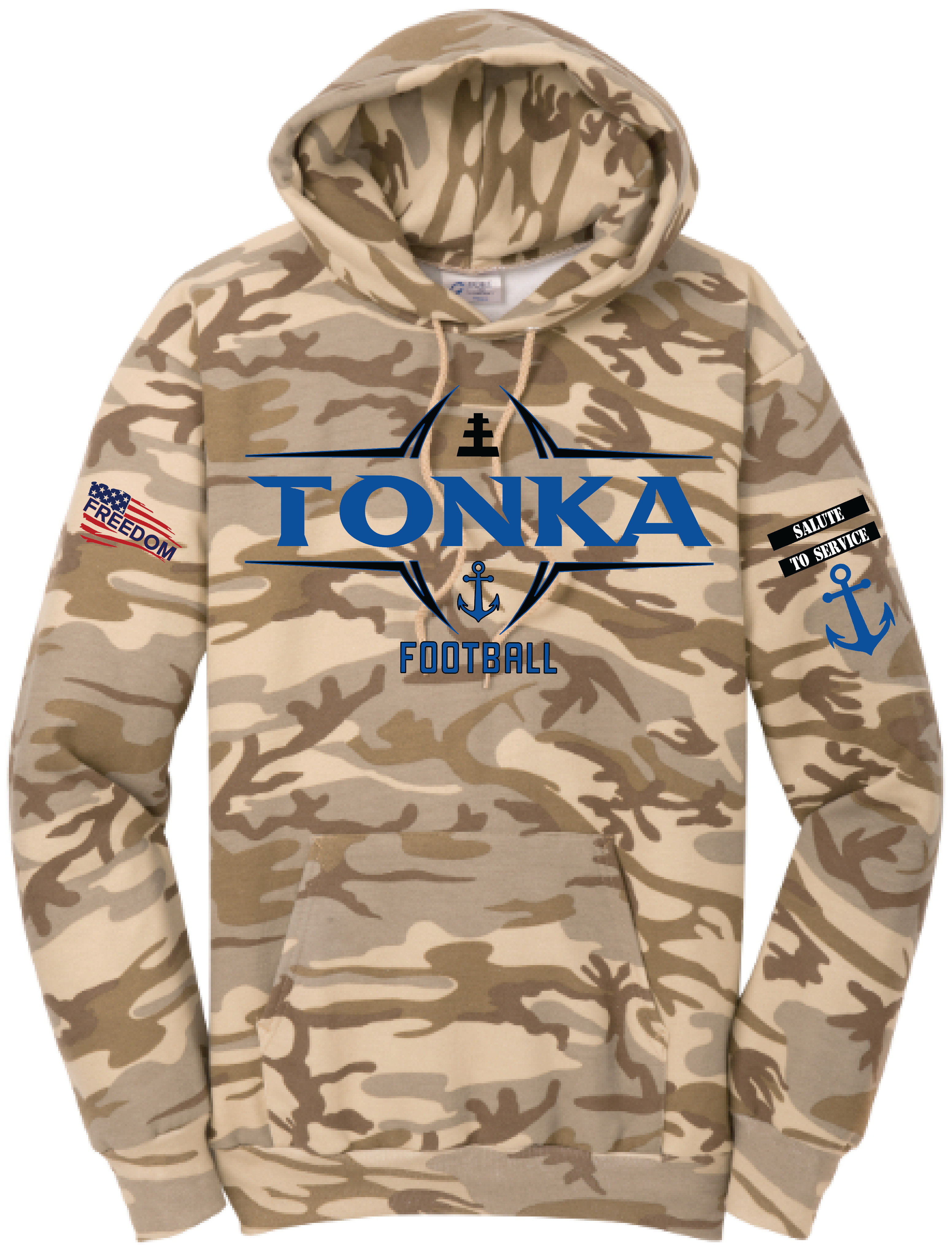 Salute To Service Football Men's Core Fleece Camo Hooded Sweatshirt