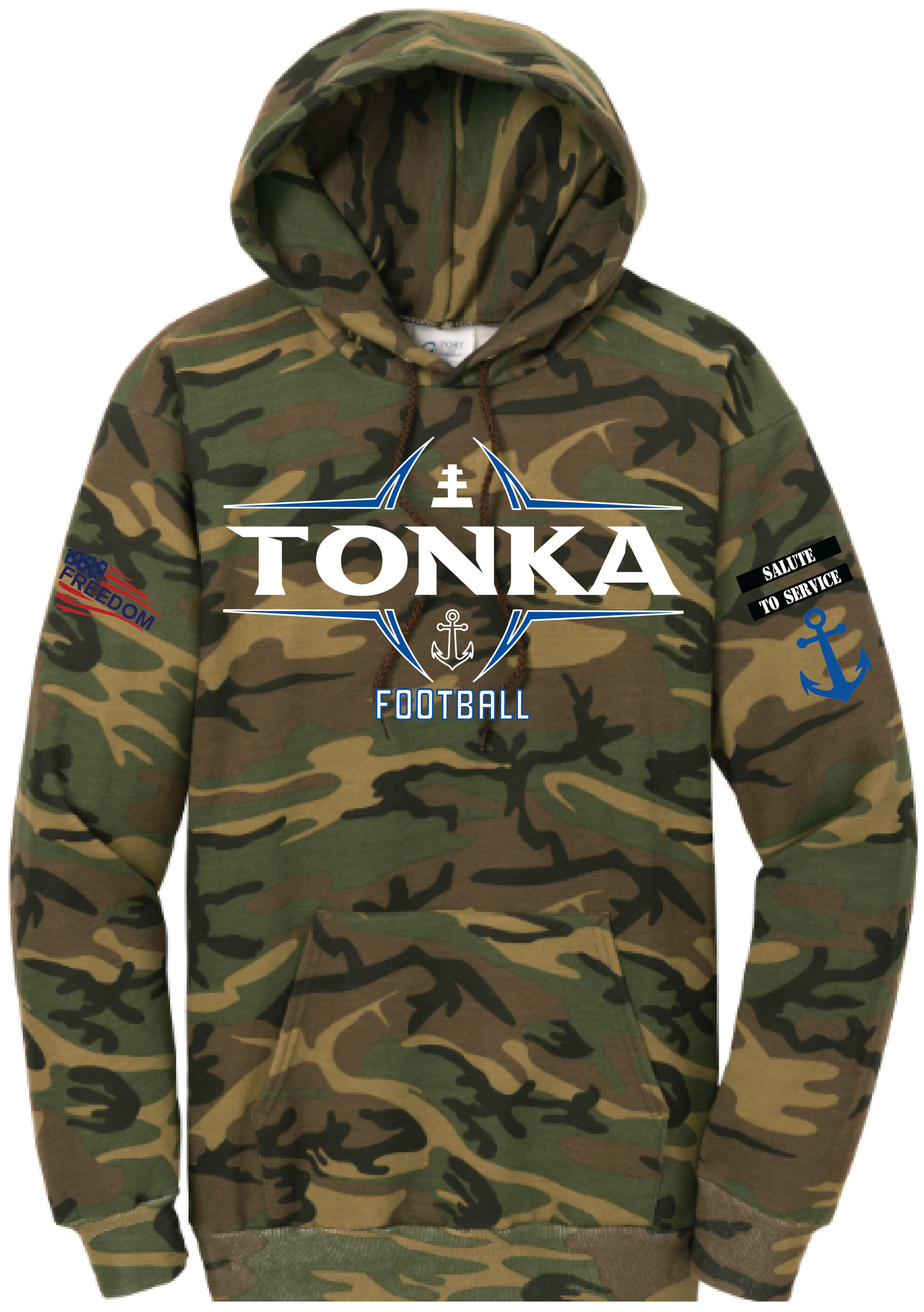 Salute To Service Football Men's Core Fleece Camo Hooded Sweatshirt