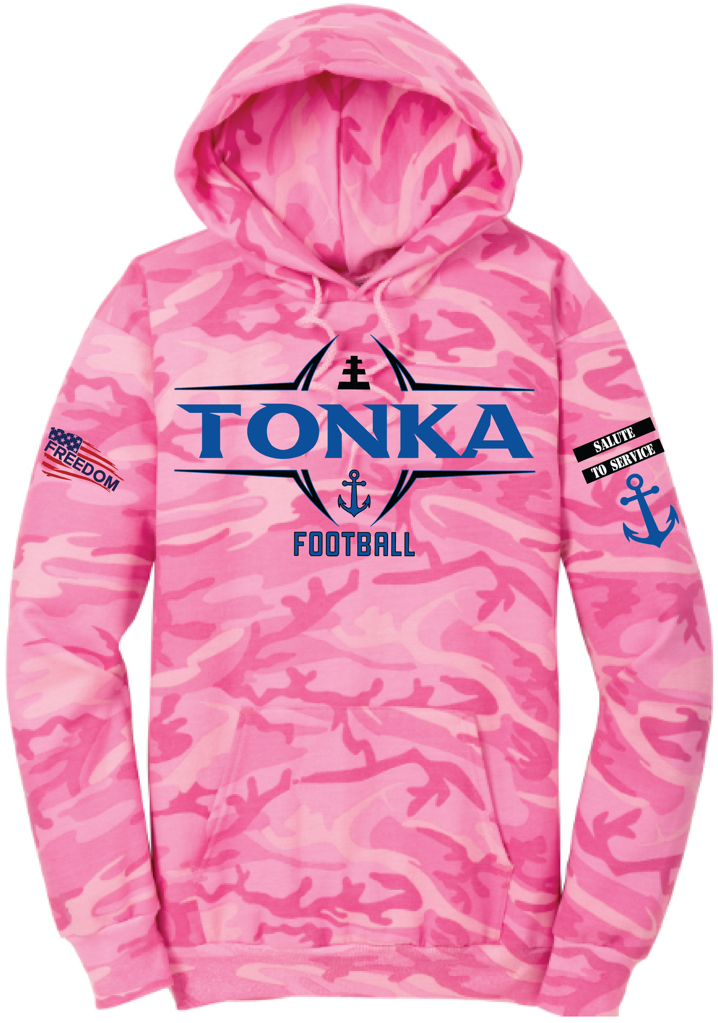 Salute To Service Football Men's Core Fleece Camo Hooded Sweatshirt