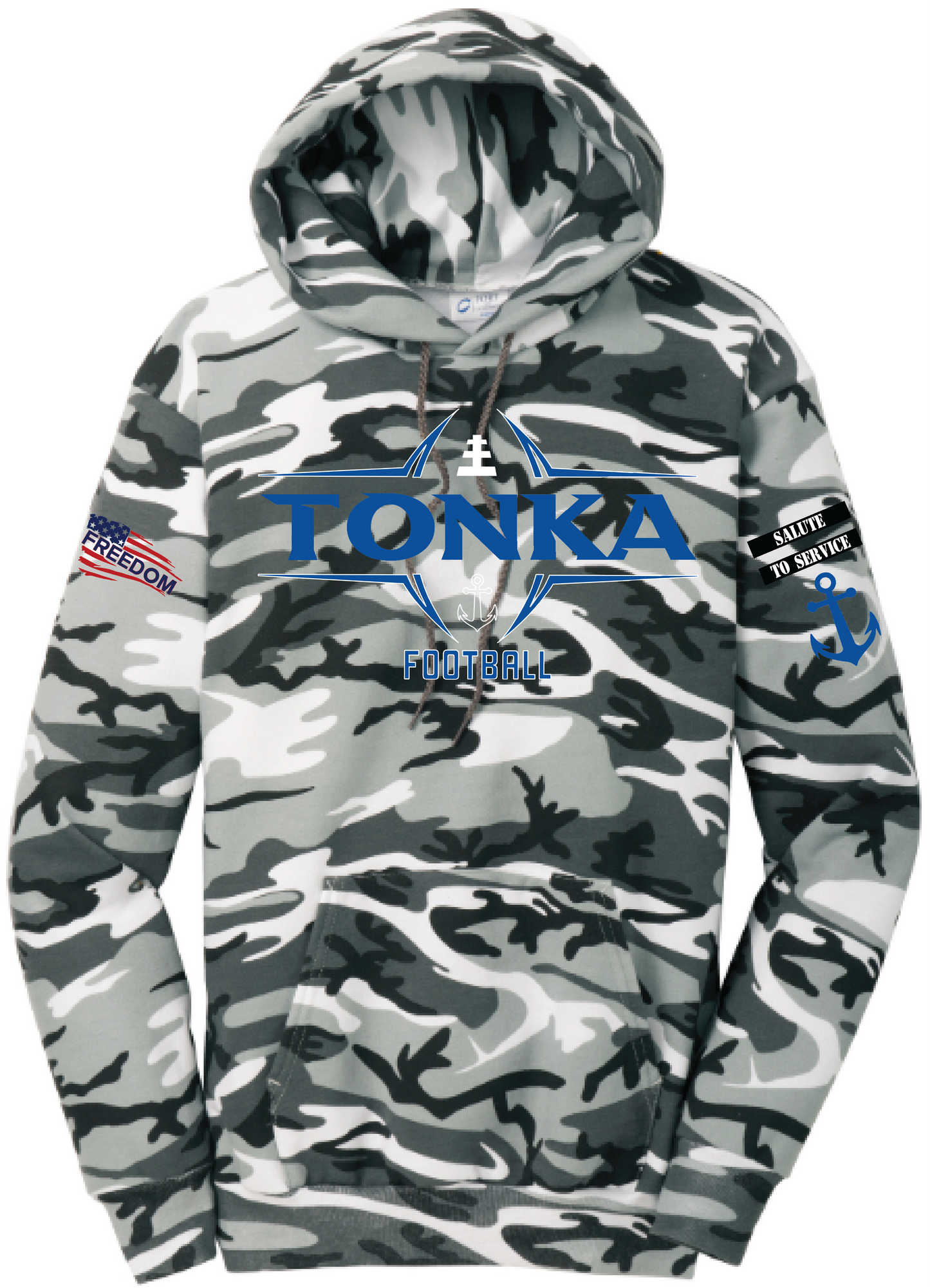 Salute To Service Football Men's Core Fleece Camo Hooded Sweatshirt