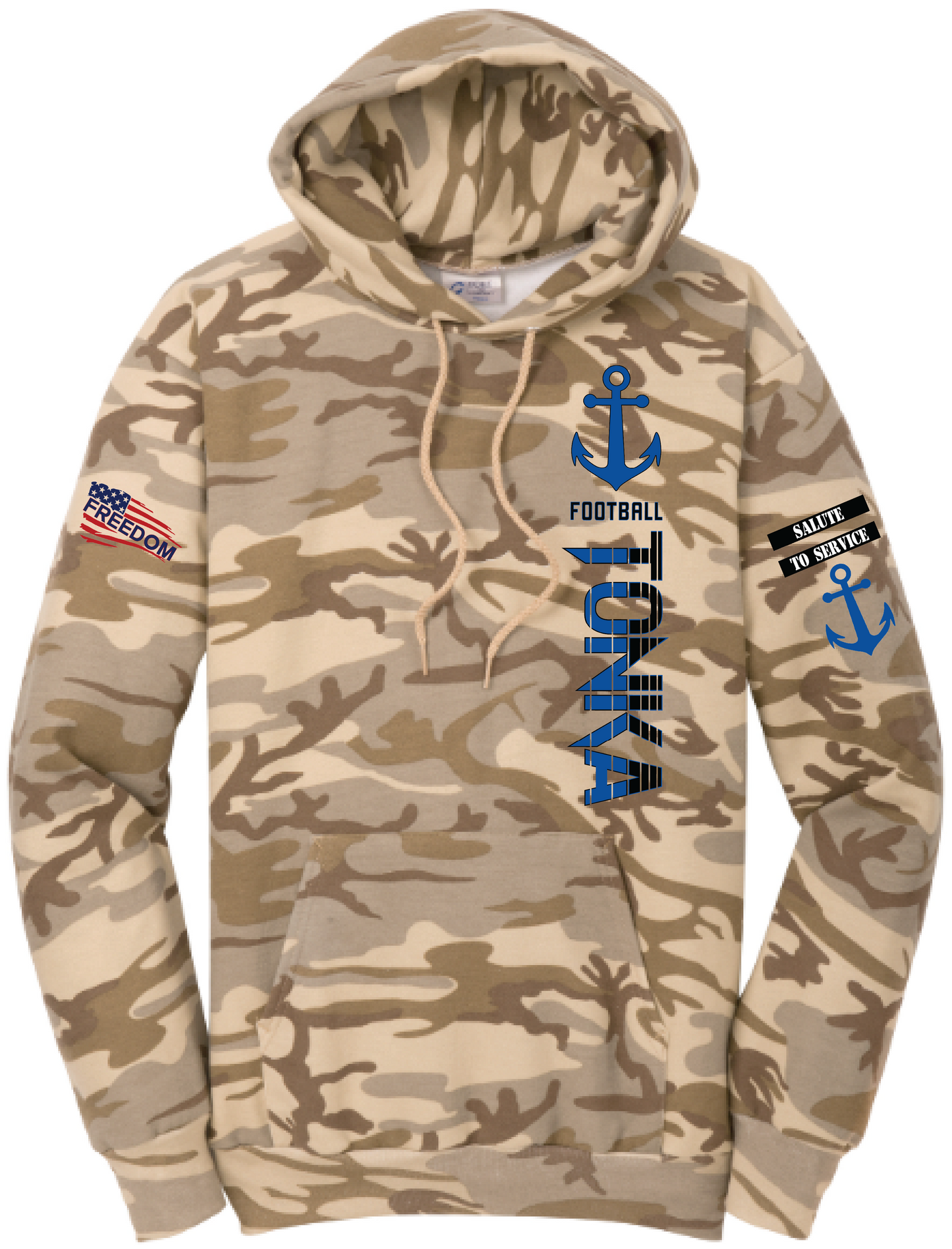 Salute To Service Football Men's Core Fleece Camo Hooded Sweatshirt