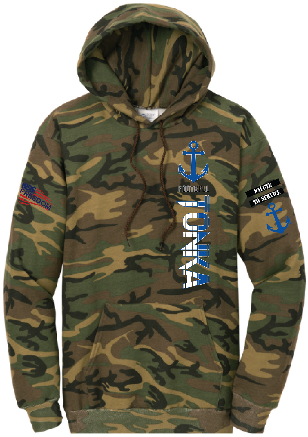 Salute To Service Football Men's Core Fleece Camo Hooded Sweatshirt