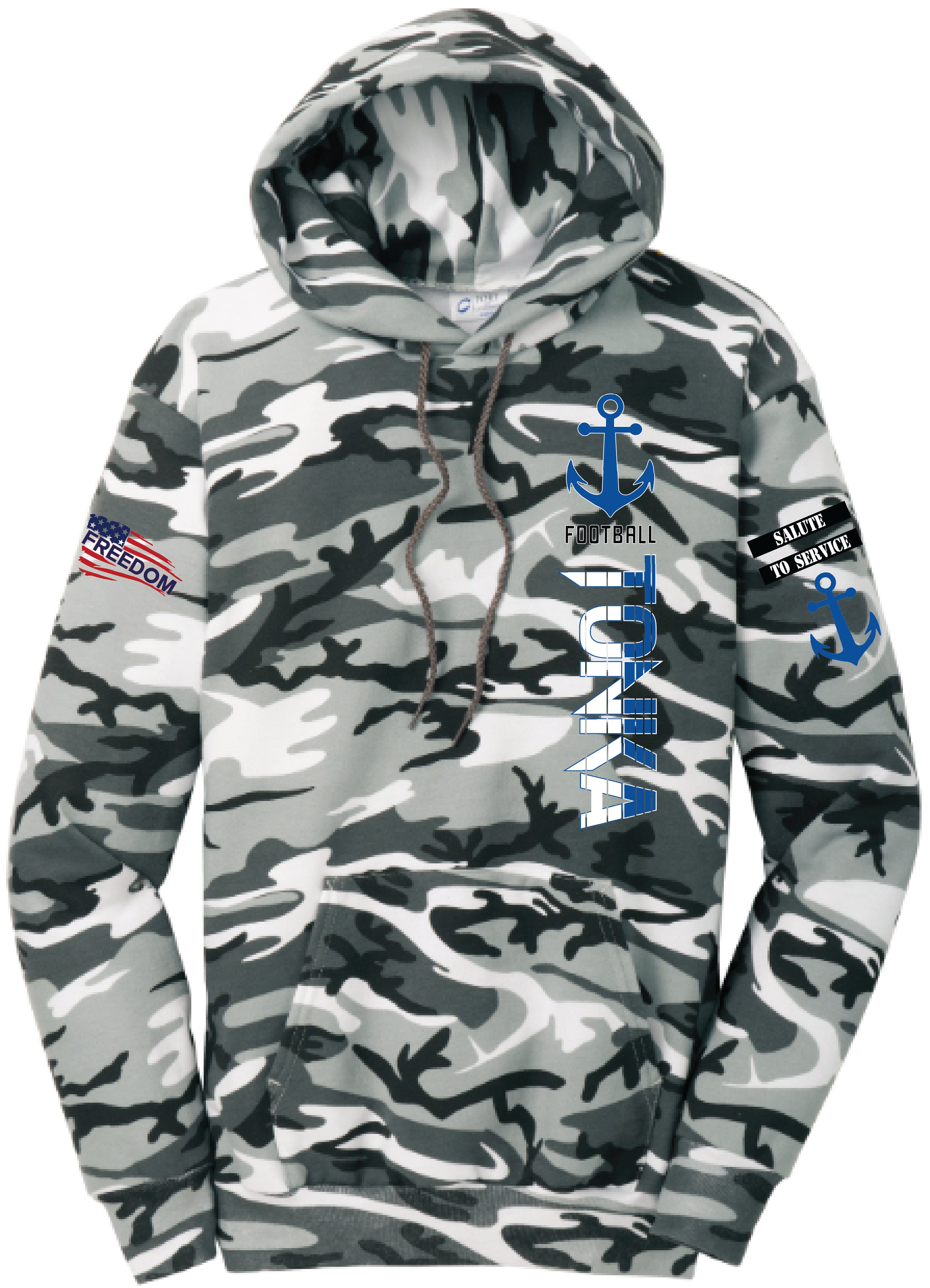 Salute To Service Football Men's Core Fleece Camo Hooded Sweatshirt
