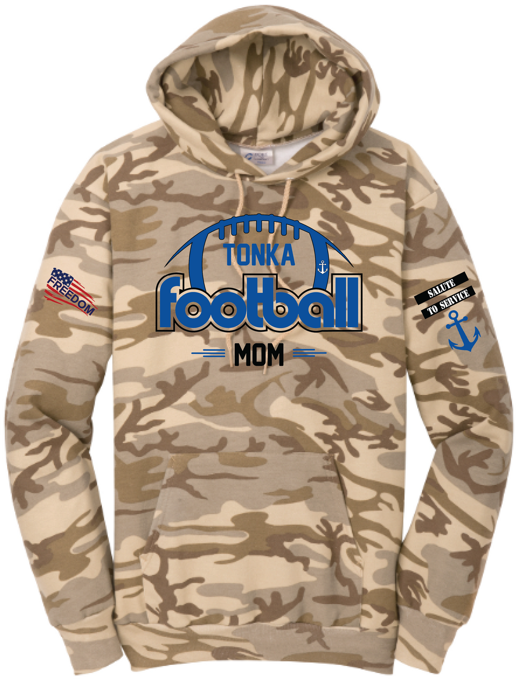 Salute To Service Football Women's Core Fleece Camo Hooded Sweatshirt