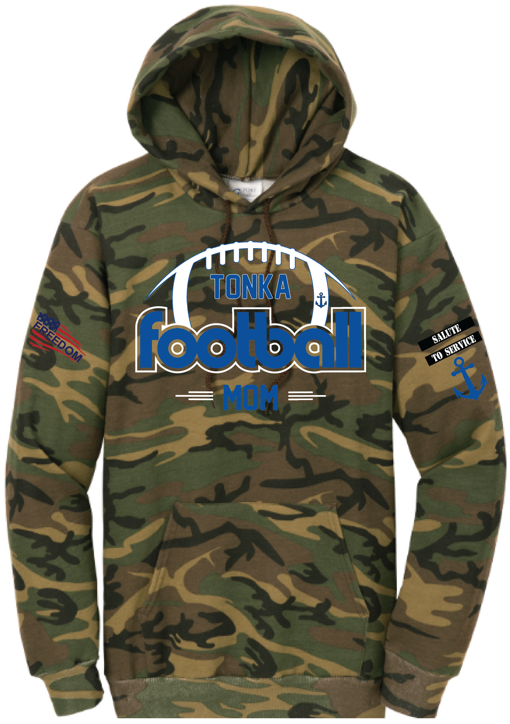 Salute To Service Football Women's Core Fleece Camo Hooded Sweatshirt