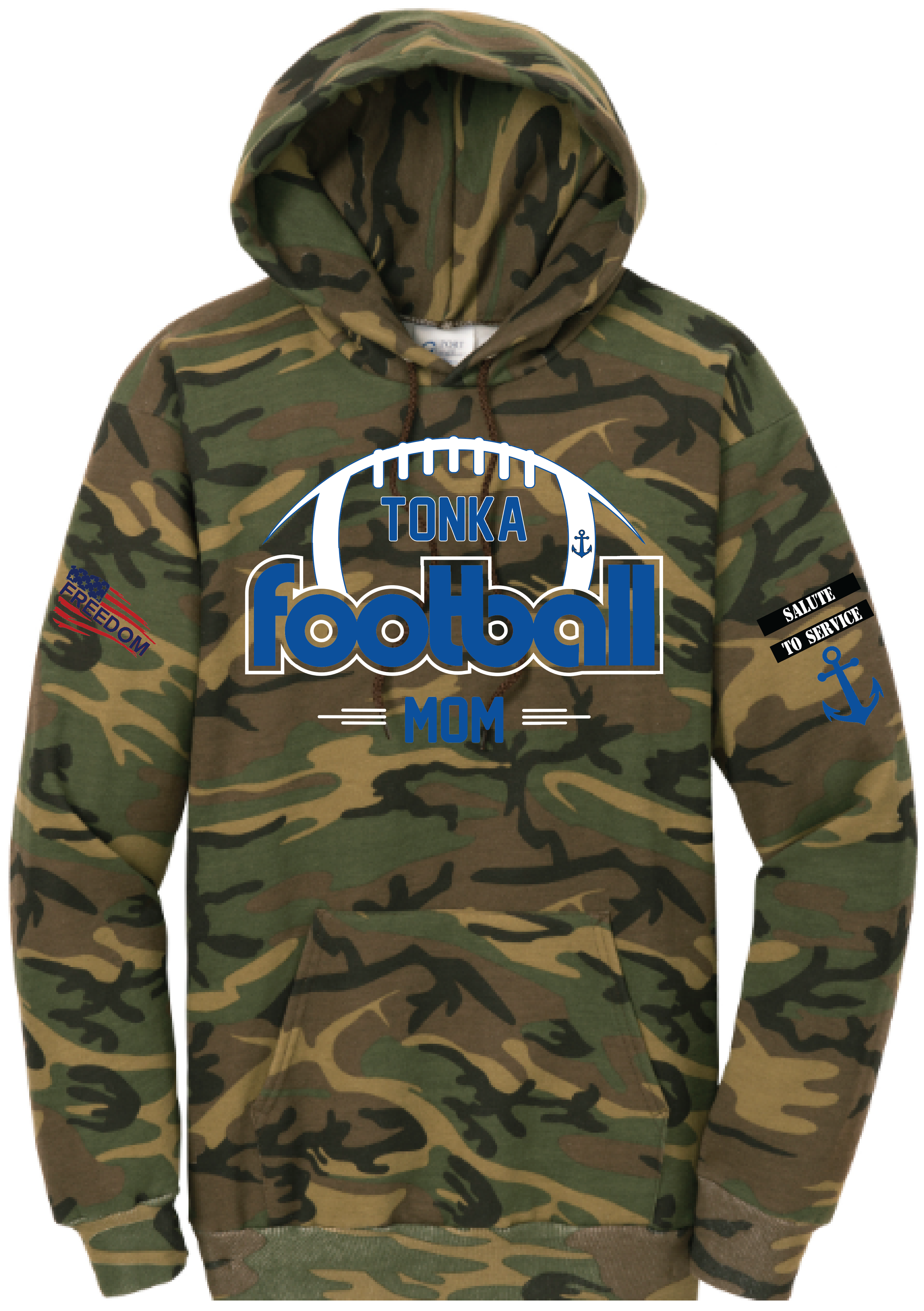 Salute To Service Football Women's Core Fleece Camo Hooded Sweatshirt