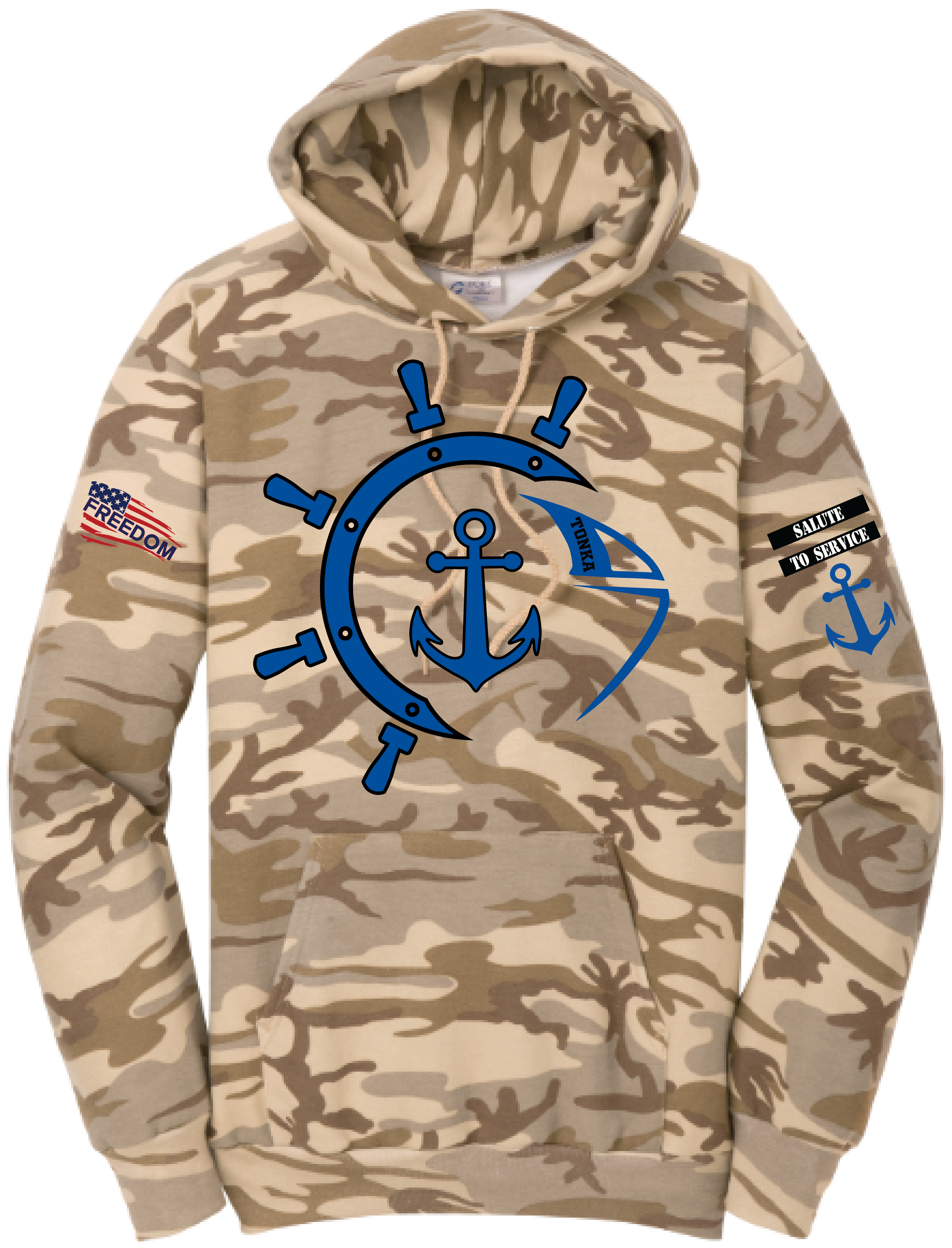 Salute To Service Football Men's Core Fleece Camo Hooded Sweatshirt