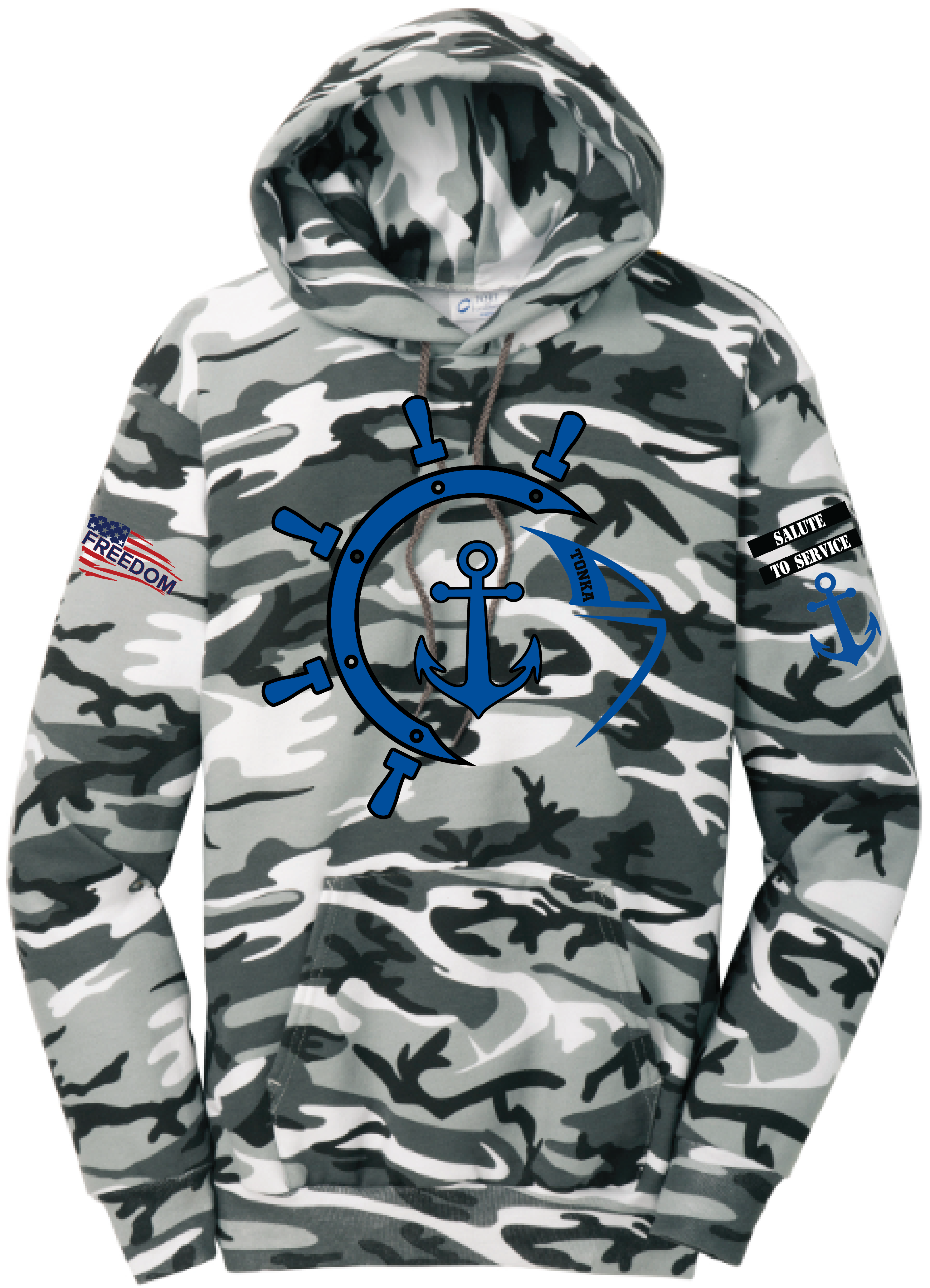 Salute To Service Football Men's Core Fleece Camo Hooded Sweatshirt