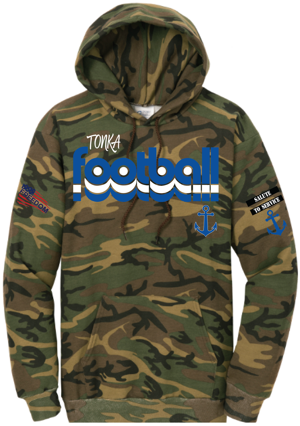 Salute To Service Football Women's Core Fleece Camo Hooded Sweatshirt