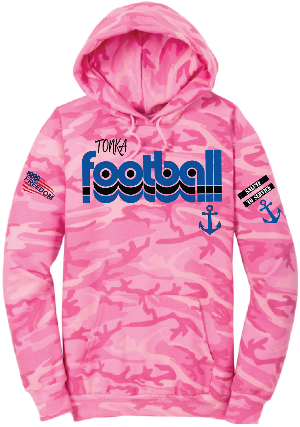 Salute To Service Football Women's Core Fleece Camo Hooded Sweatshirt