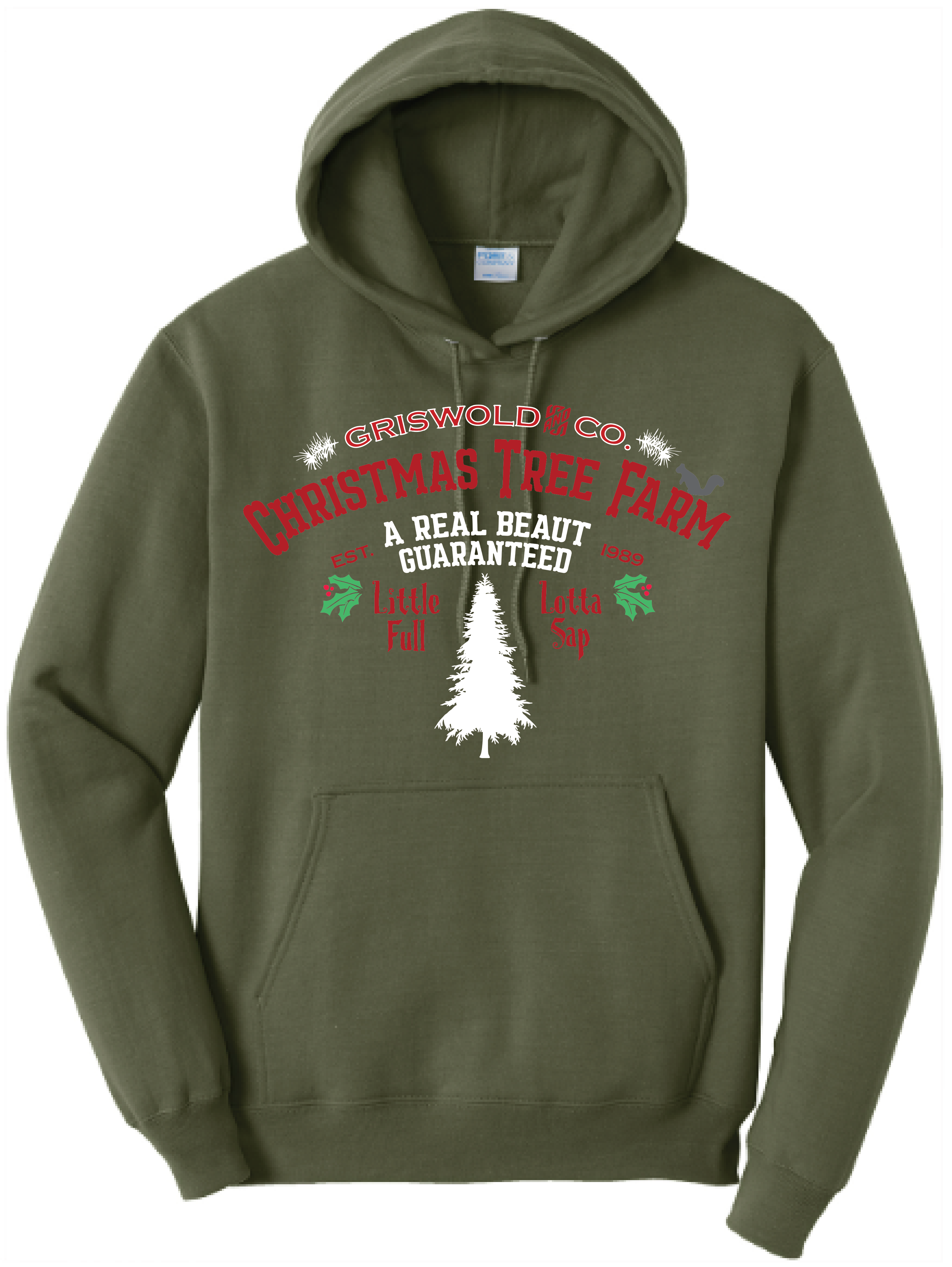 Unisex Griswold Tree Farm Core Fleece Hooded Sweatshirt