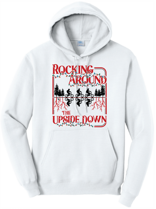 Unisex Rocking Around The Upside Down Core Fleece Hooded Sweatshirt