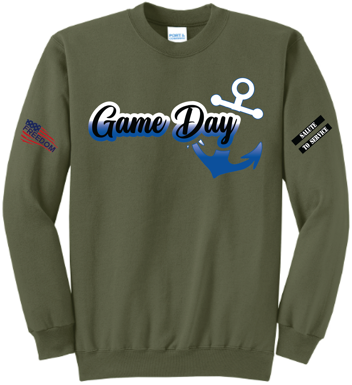 Salute to Service Women's Football Core Fleece Crewneck Sweatshirt