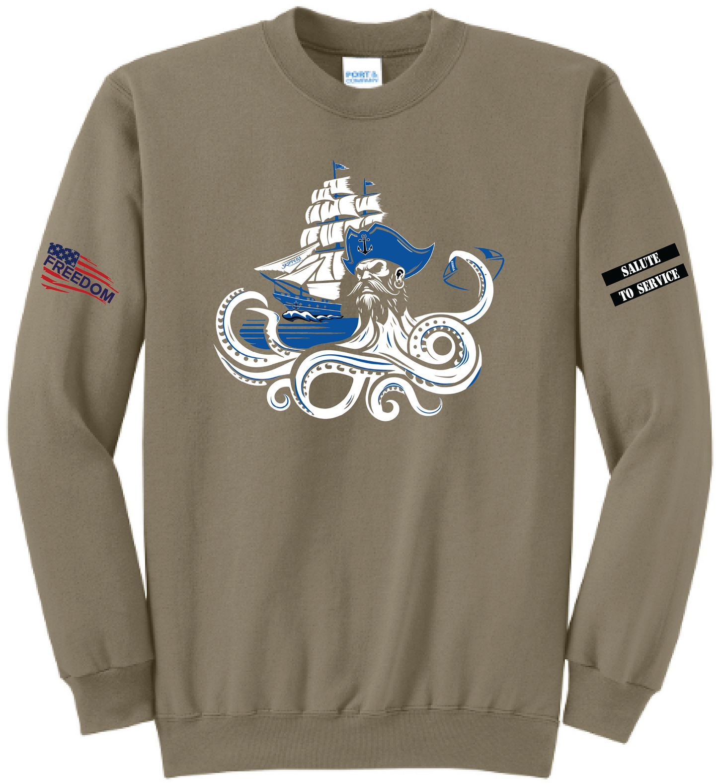Salute to Service Men's Football Core Fleece Crewneck Sweatshirt