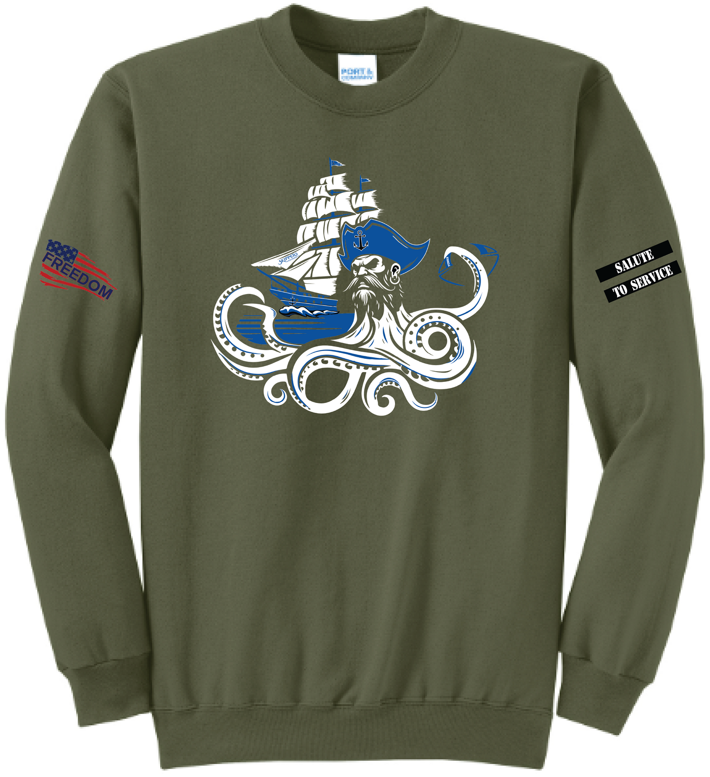 Salute to Service Men's Football Core Fleece Crewneck Sweatshirt