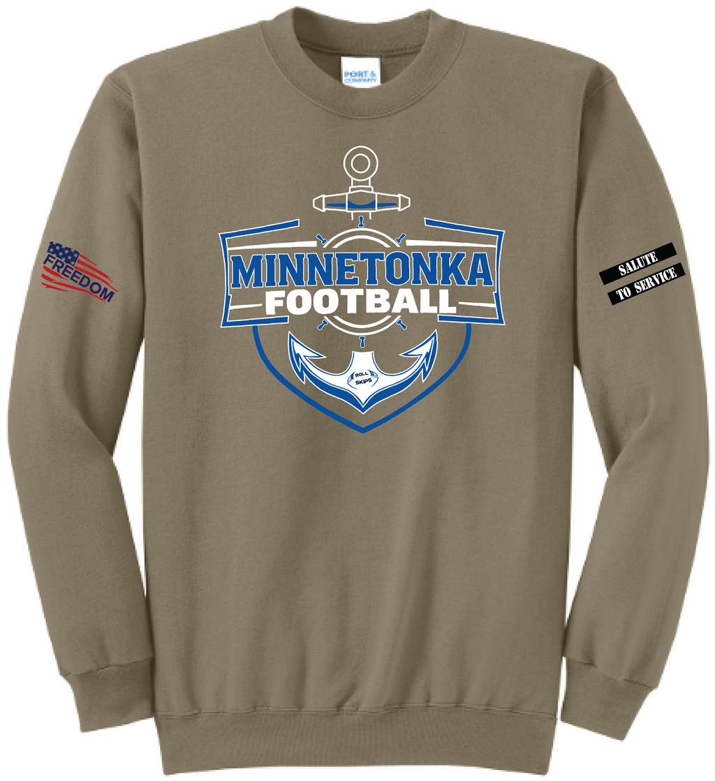 Salute to Service Men's Football Core Fleece Crewneck Sweatshirt