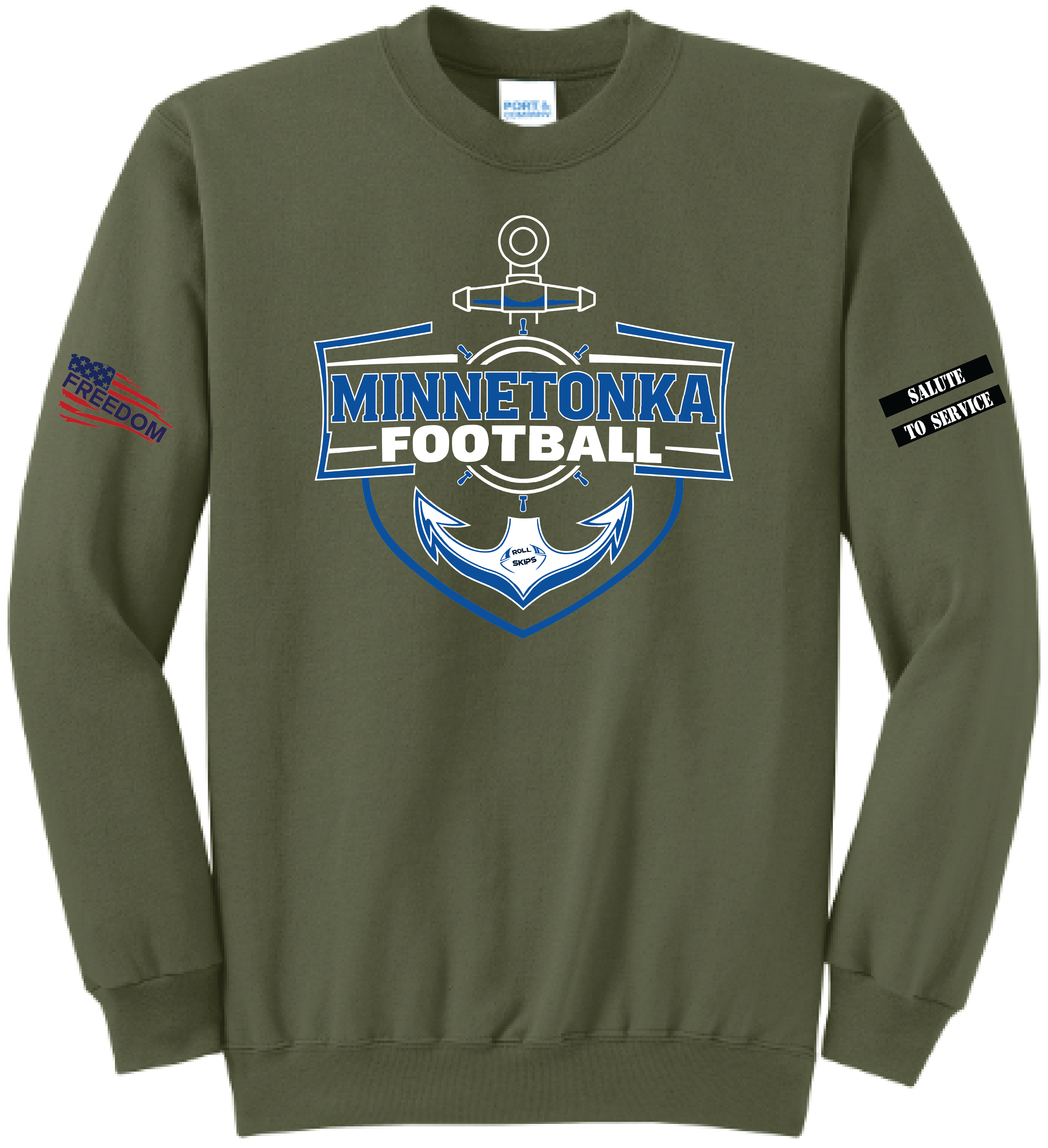 Salute to Service Men's Football Core Fleece Crewneck Sweatshirt