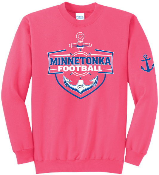 Show Your Pink Women's Football Core Fleece Crewneck Sweatshirt