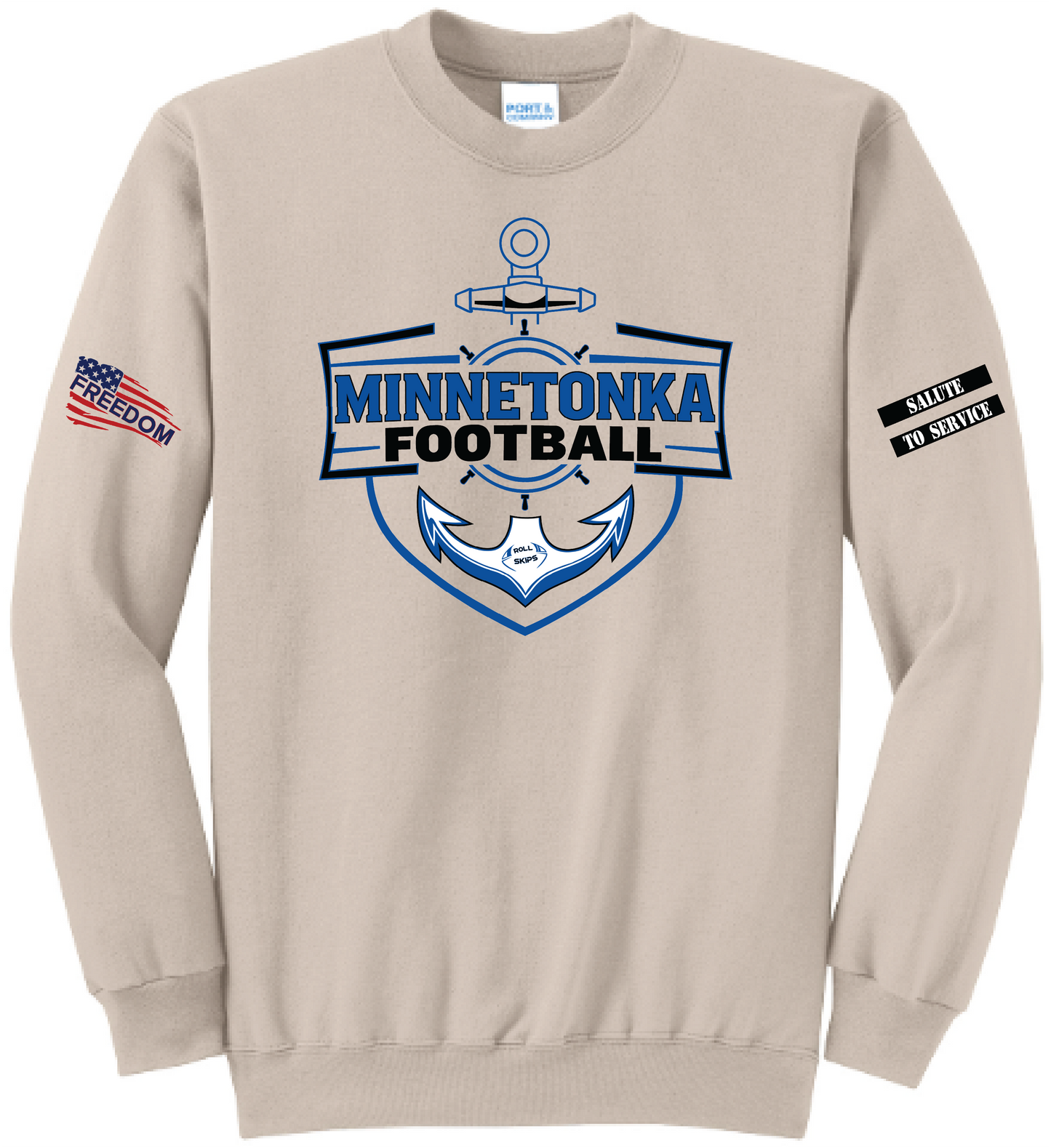 Salute to Service Men's Football Core Fleece Crewneck Sweatshirt