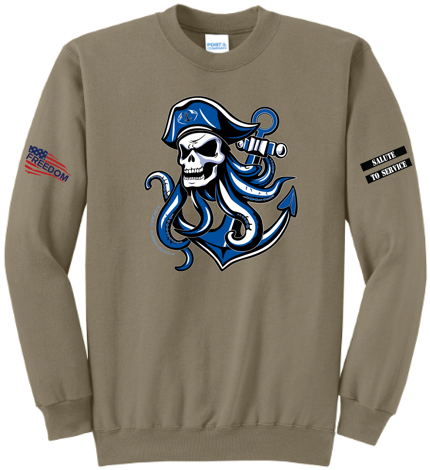 Salute to Service Men's Football Core Fleece Crewneck Sweatshirt
