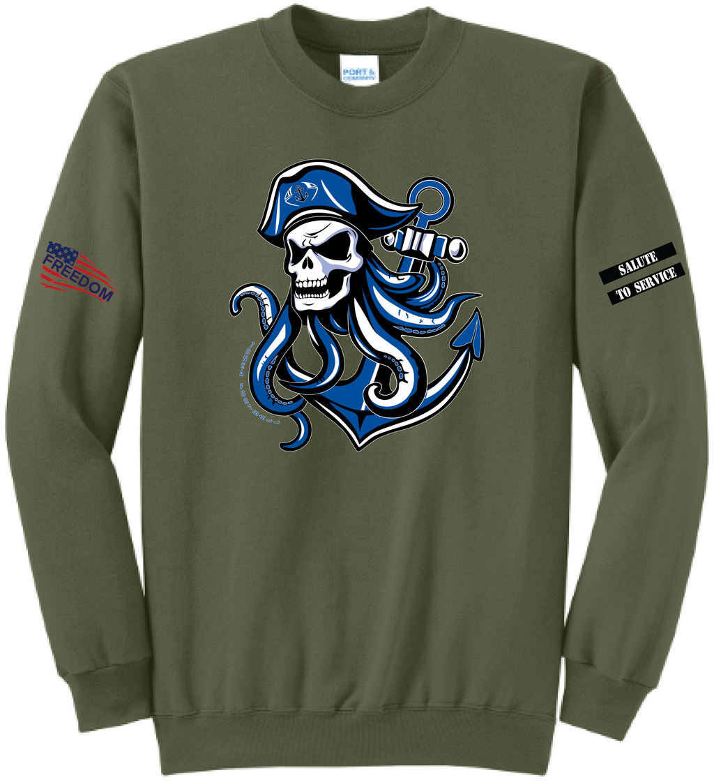 Salute to Service Men's Football Core Fleece Crewneck Sweatshirt