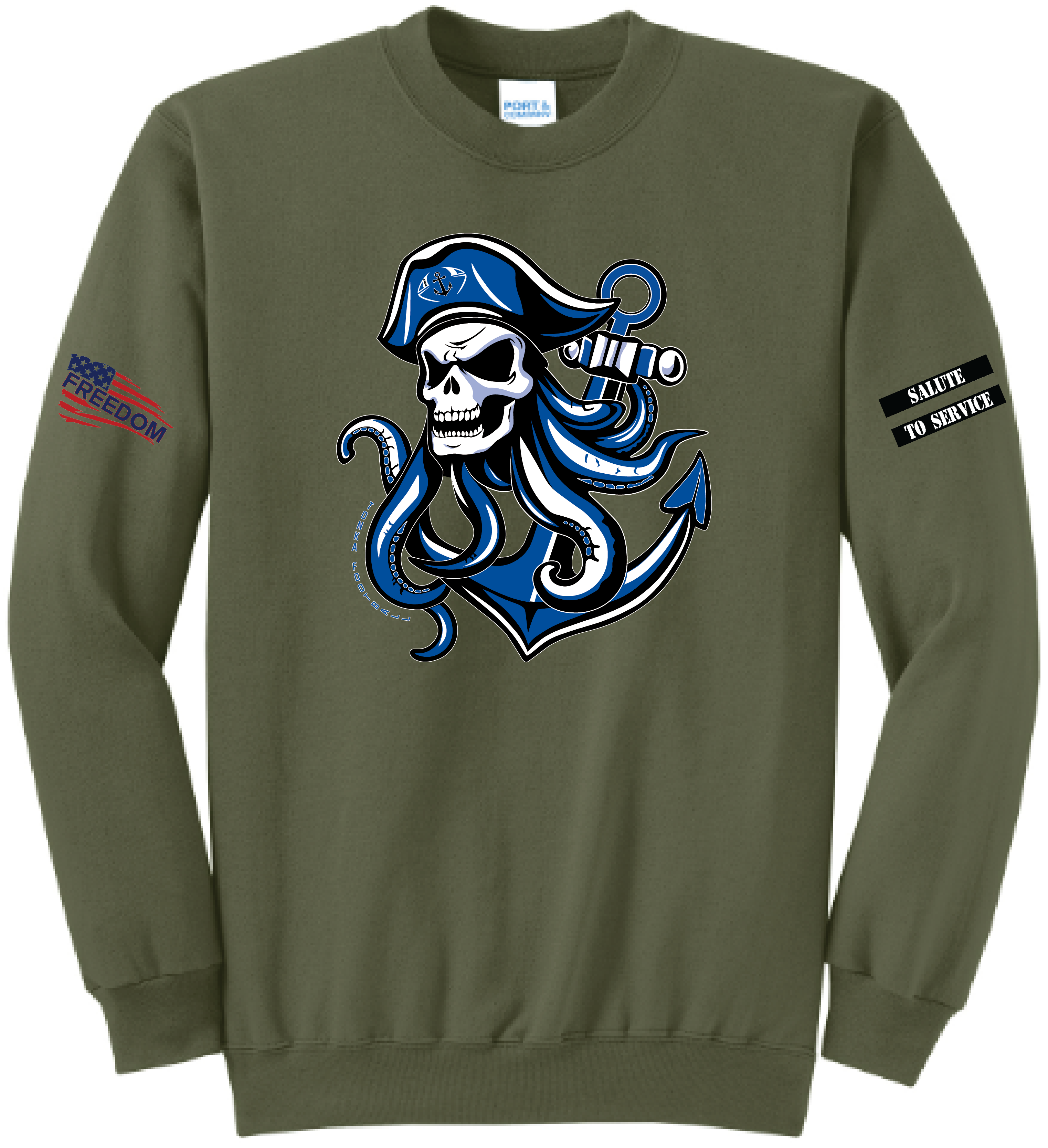 Salute to Service Men's Football Core Fleece Crewneck Sweatshirt