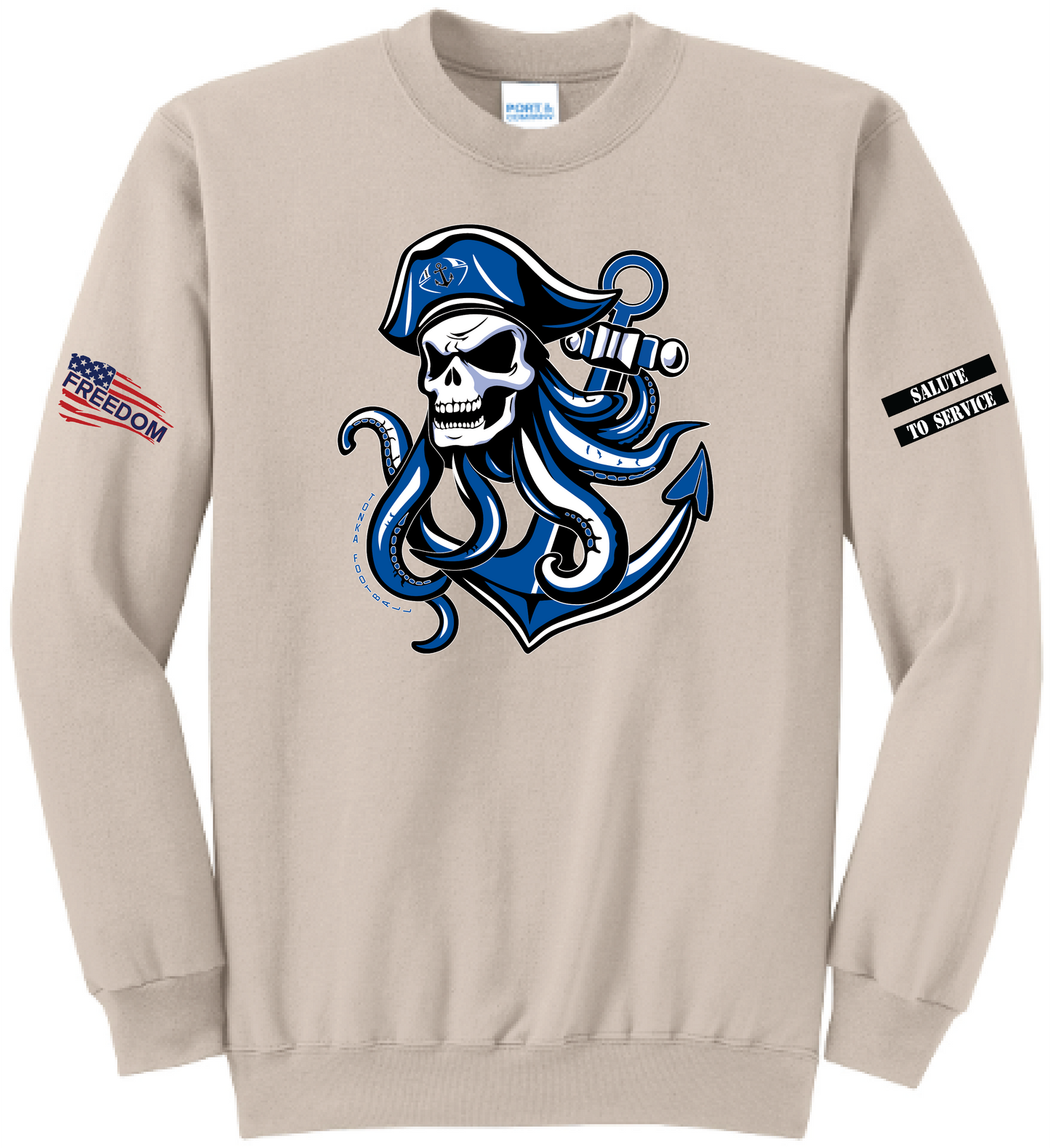 Salute to Service Men's Football Core Fleece Crewneck Sweatshirt